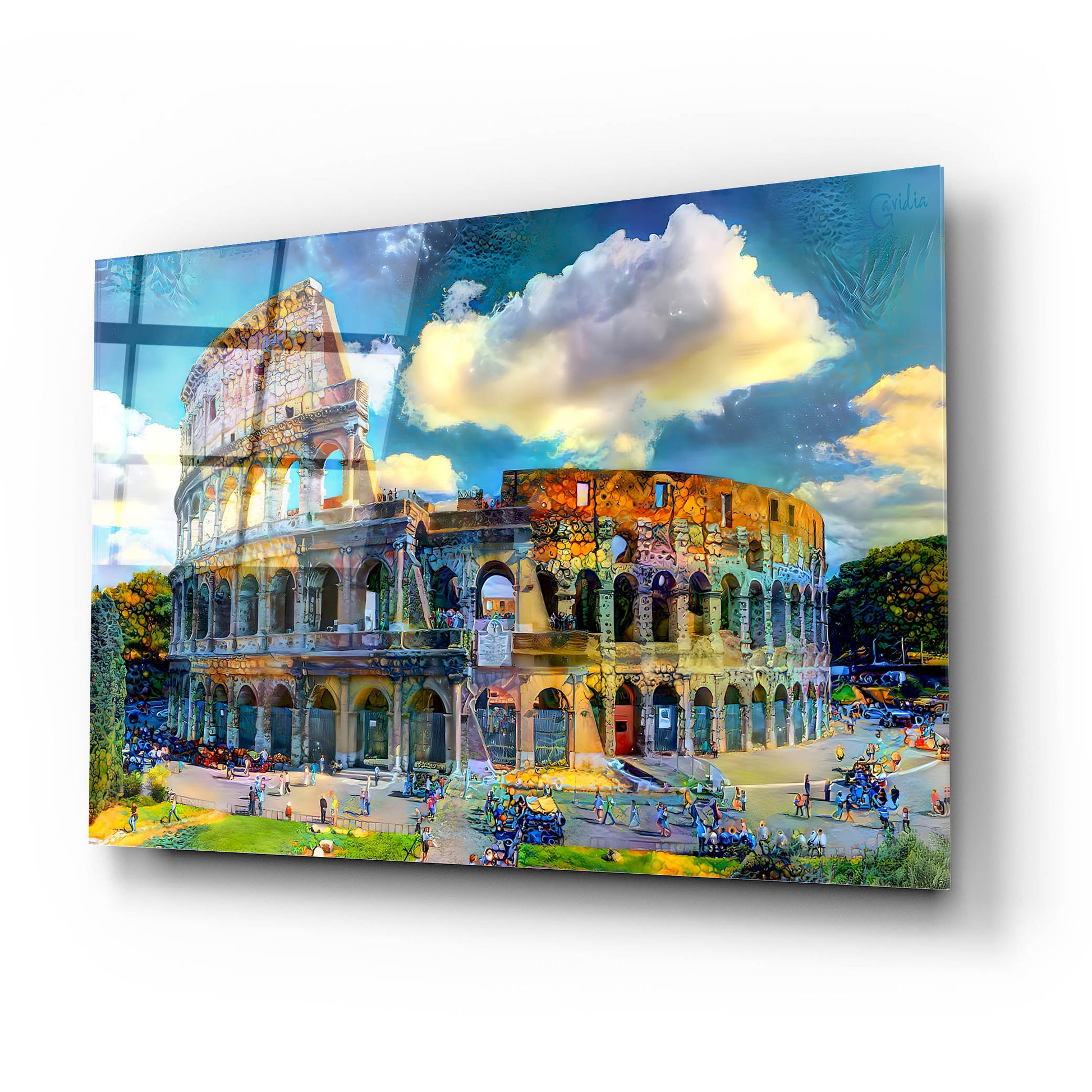 Epic Art 'Rome Italy Colosseum Ver1' by Pedro Gavidia, Acrylic Glass Wall Art,24x16