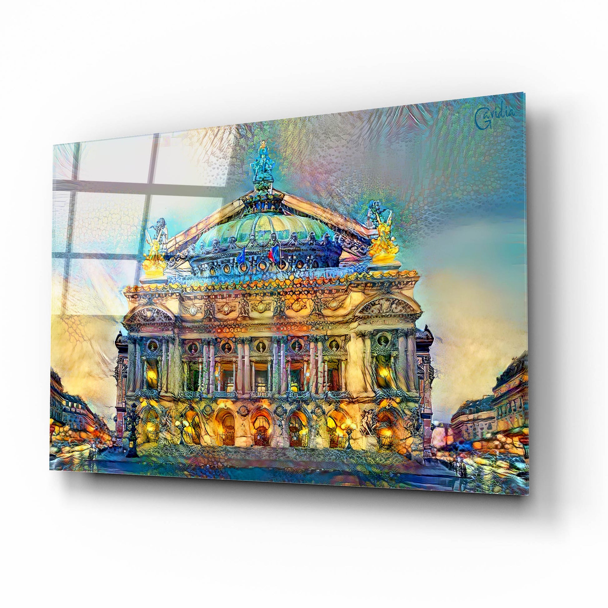 Epic Art 'Paris France Opera Garnier' by Pedro Gavidia, Acrylic Glass Wall Art,16x12