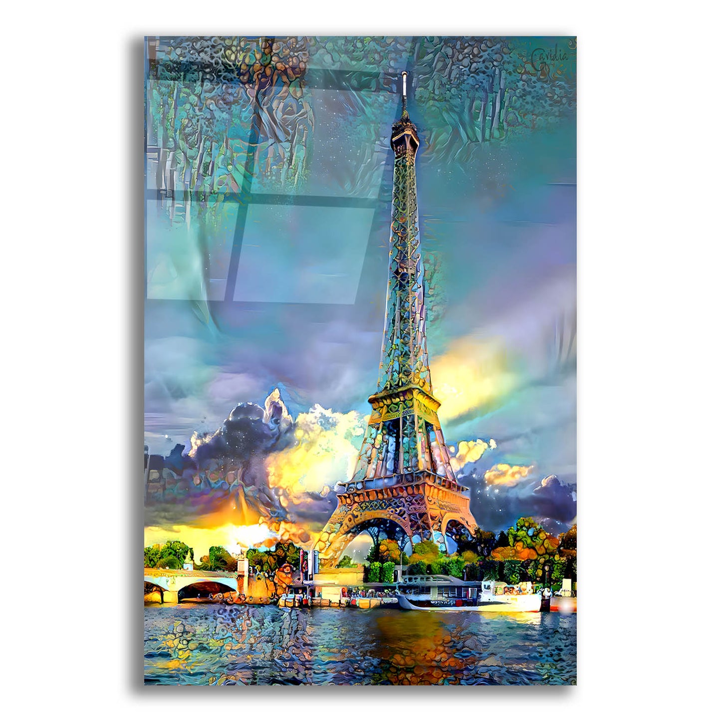 Epic Art 'Paris France Eiffel Tower' by Pedro Gavidia, Acrylic Glass Wall Art,12x16