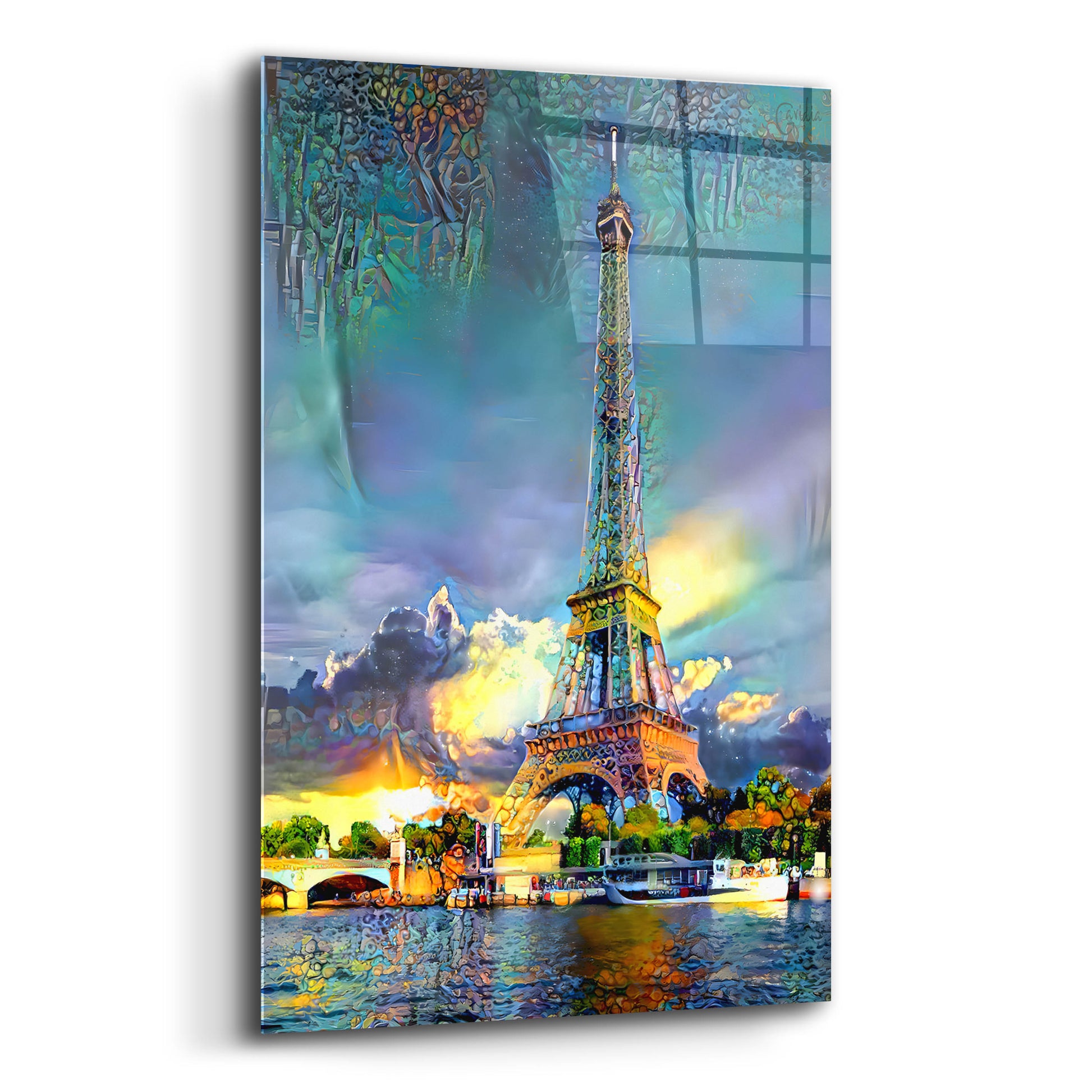 Epic Art 'Paris France Eiffel Tower' by Pedro Gavidia, Acrylic Glass Wall Art,16x24