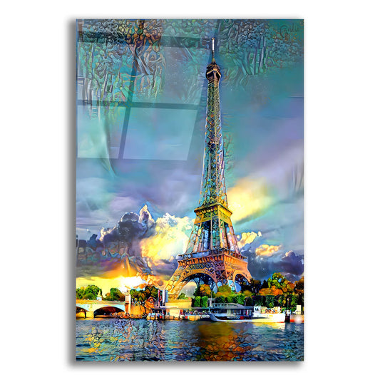 Epic Art 'Paris France Eiffel Tower' by Pedro Gavidia, Acrylic Glass Wall Art