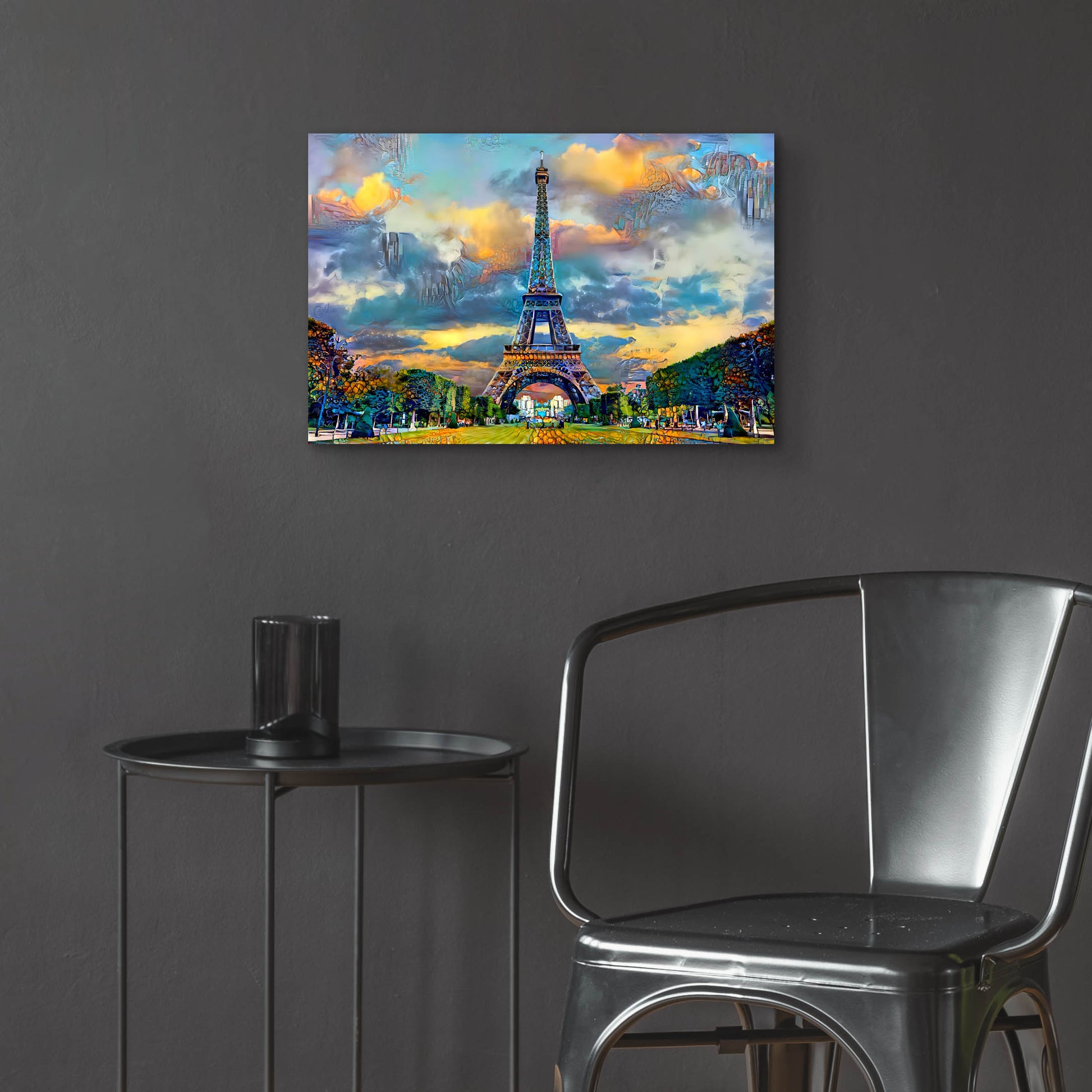 Epic Art 'Paris France Eiffel Tower from Champ de Mars' by Pedro Gavidia, Acrylic Glass Wall Art,24x16