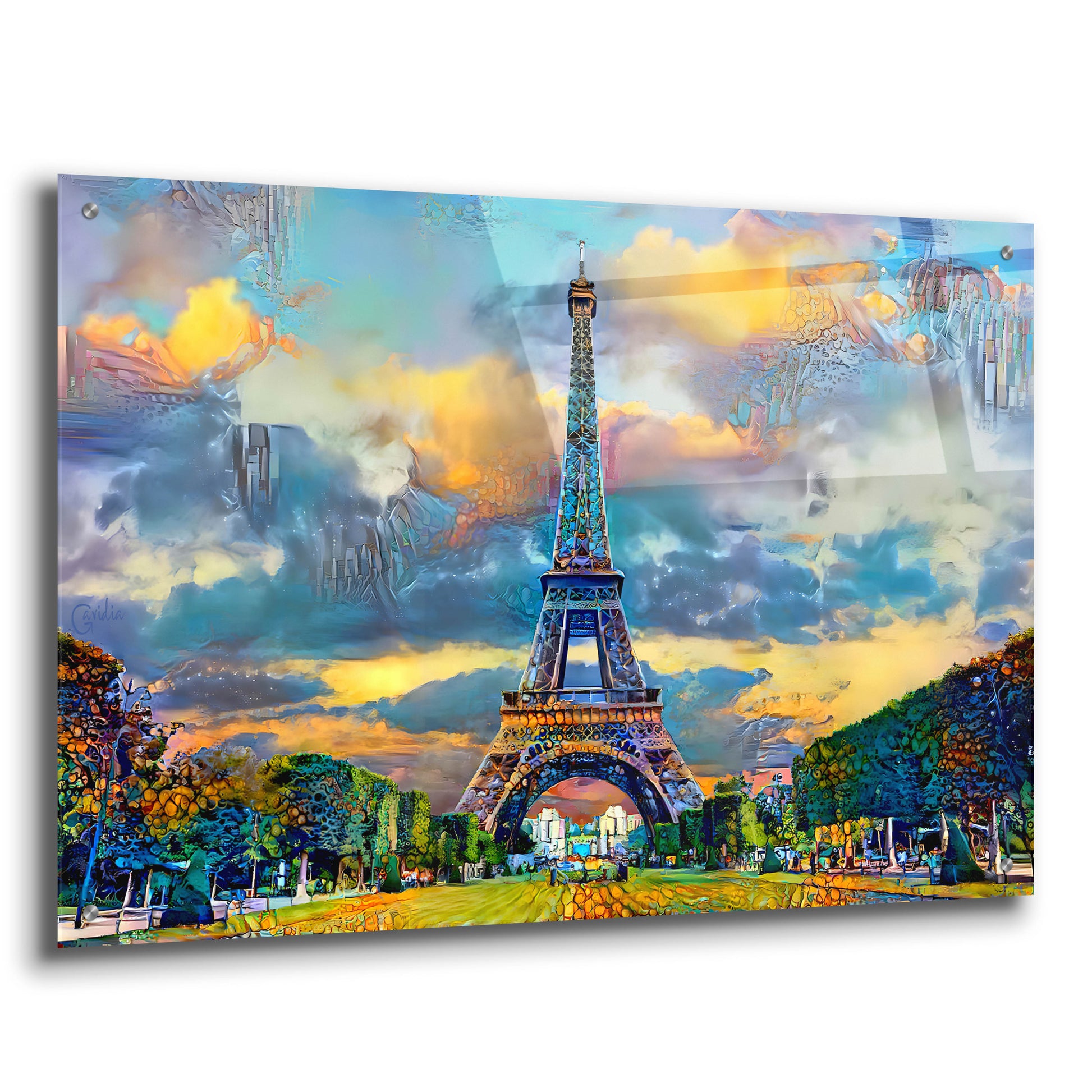 Epic Art 'Paris France Eiffel Tower from Champ de Mars' by Pedro Gavidia, Acrylic Glass Wall Art,36x24