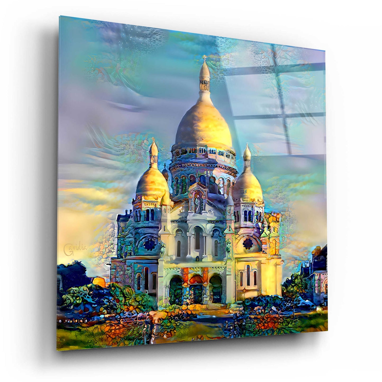 Epic Art 'Paris France Basilica of the Sacred Heart Sacre Coeur' by Pedro Gavidia, Acrylic Glass Wall Art,12x12