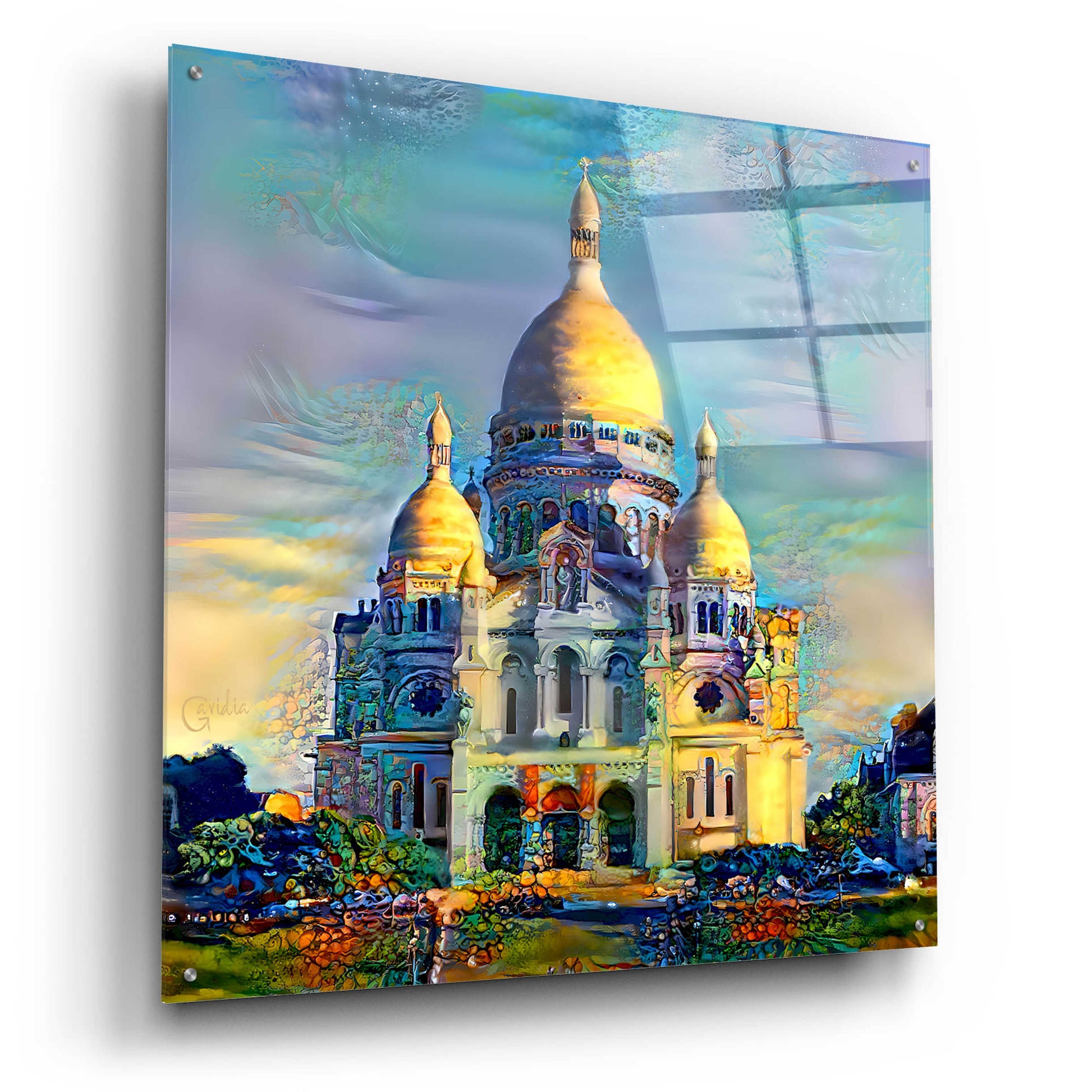 Epic Art 'Paris France Basilica of the Sacred Heart Sacre Coeur' by Pedro Gavidia, Acrylic Glass Wall Art,36x36