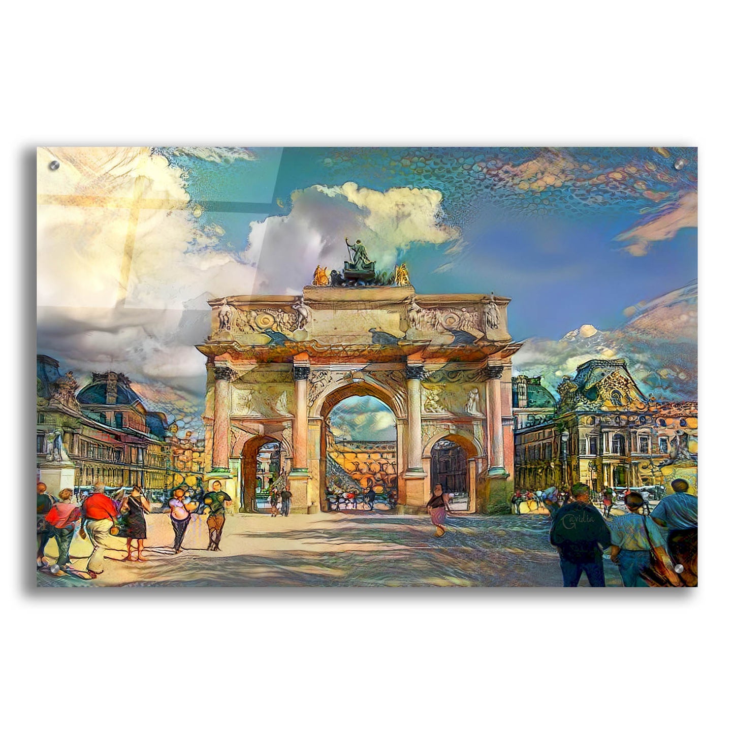 Epic Art 'Paris France Arch of Carrousel' by Pedro Gavidia, Acrylic Glass Wall Art,36x24