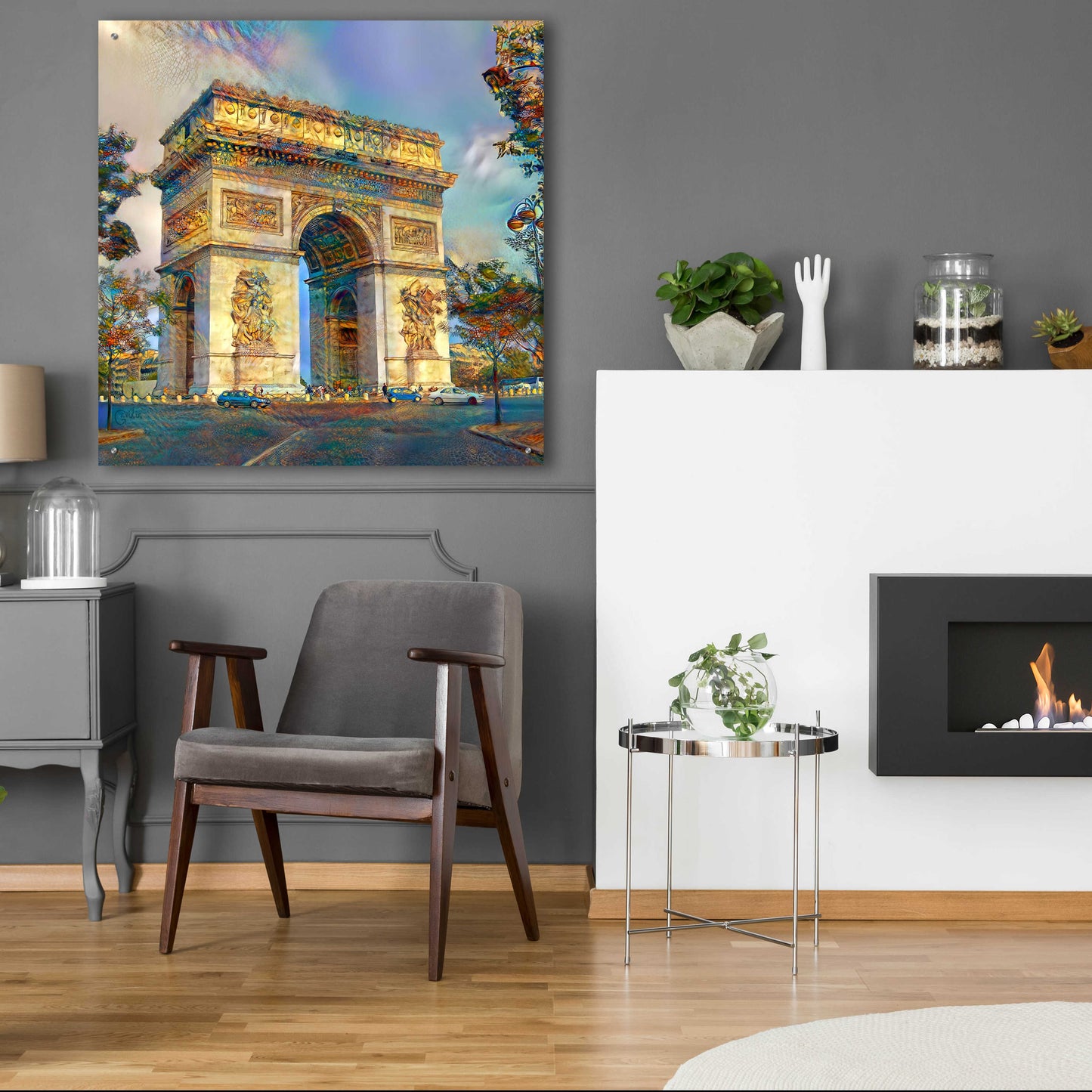 Epic Art 'Paris France Arc de Triomphe' by Pedro Gavidia, Acrylic Glass Wall Art,36x36