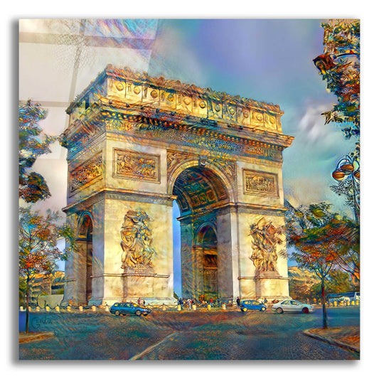 Epic Art 'Paris France Arc de Triomphe' by Pedro Gavidia, Acrylic Glass Wall Art