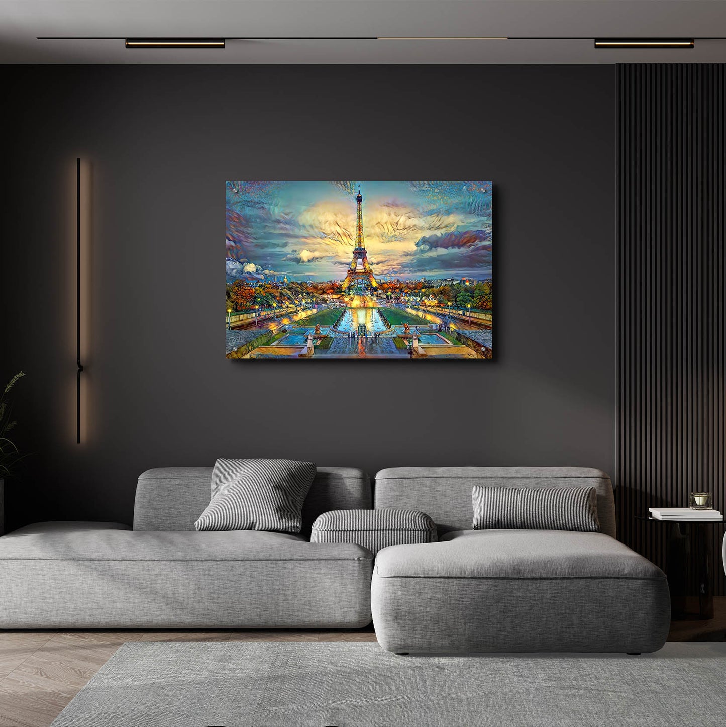 Epic Art 'Paris France Fontaines de Chaillot and Eiffel Tower seen from the Place du Trocadero' by Pedro Gavidia, Acrylic Glass Wall Art,36x24