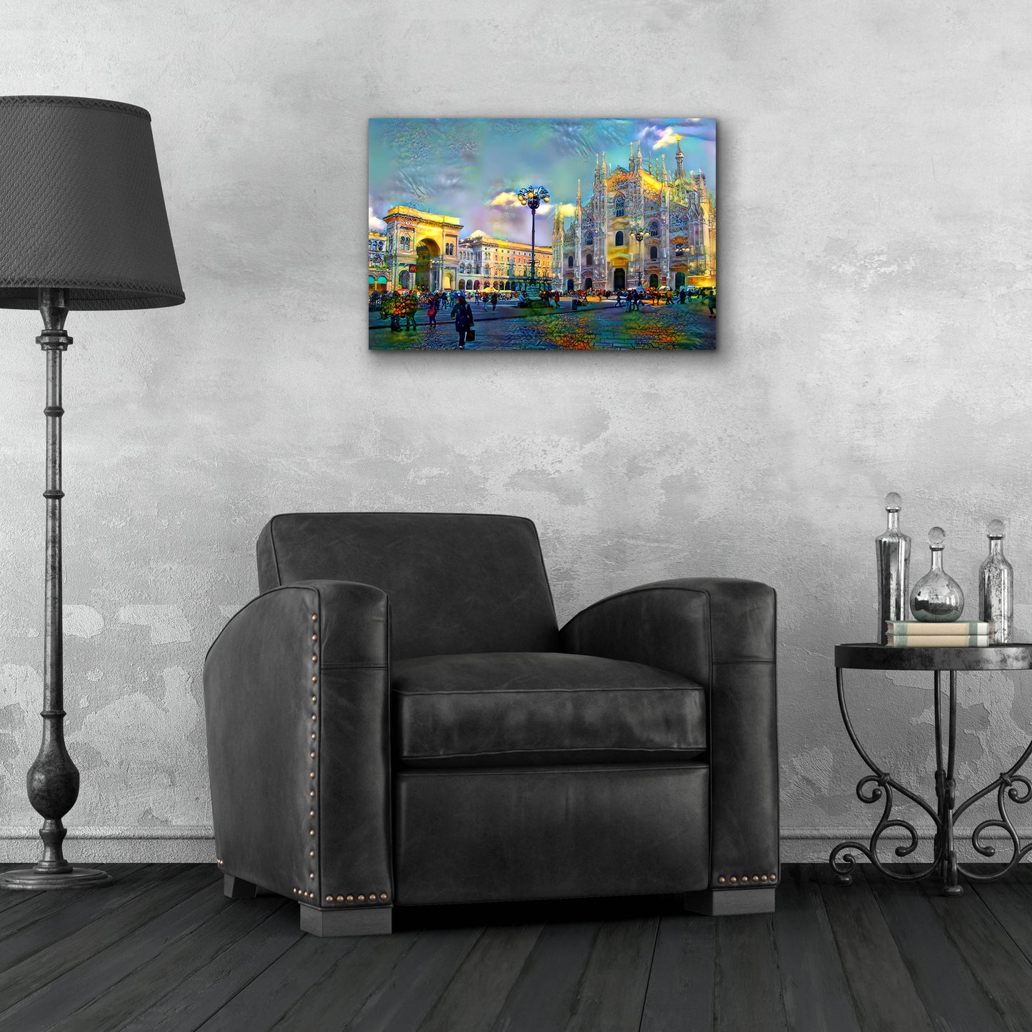 Epic Art 'Milan Italy Piazza del Duomo' by Pedro Gavidia, Acrylic Glass Wall Art,24x16