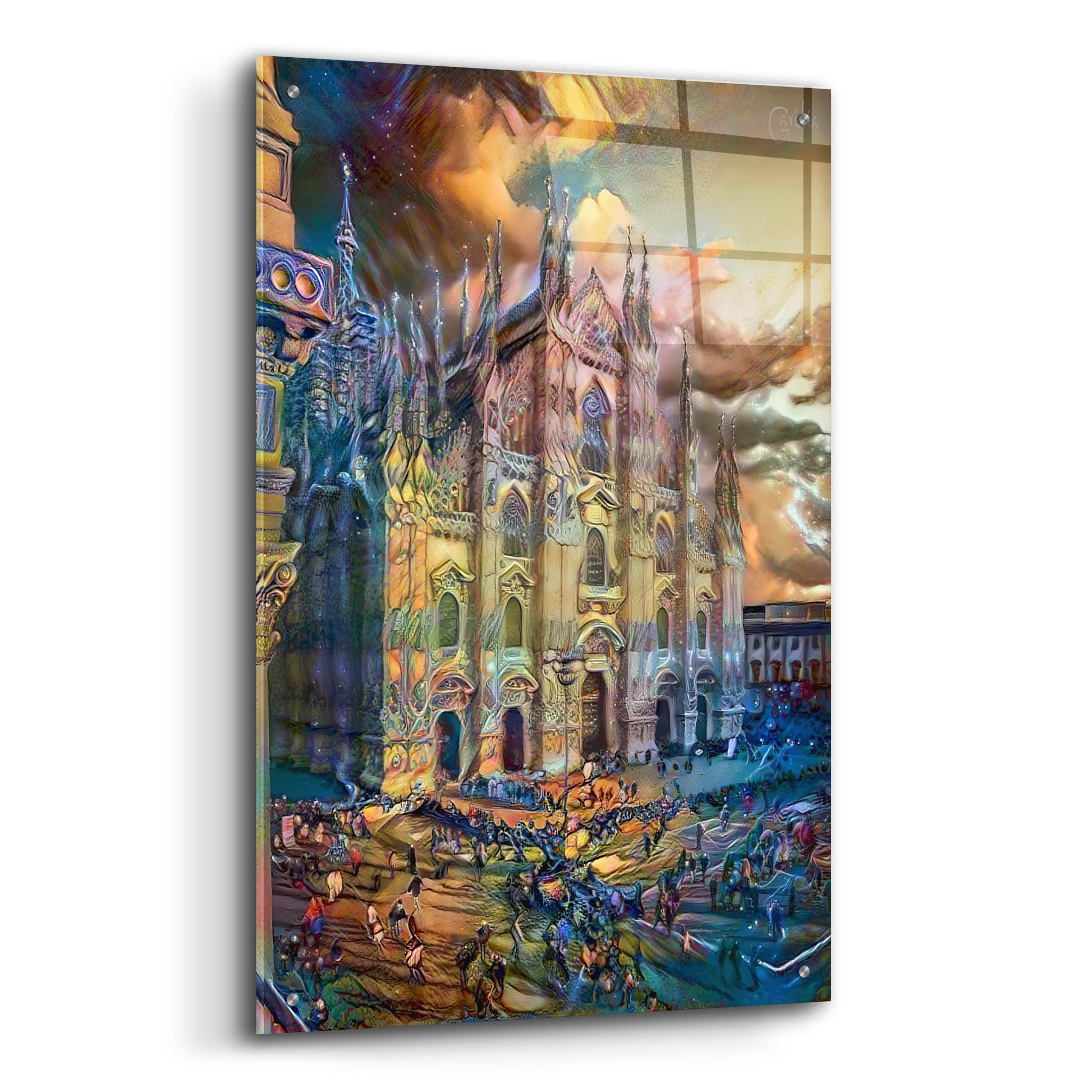 Epic Art 'Milan Italy Domm Cathedral' by Pedro Gavidia, Acrylic Glass Wall Art,24x36