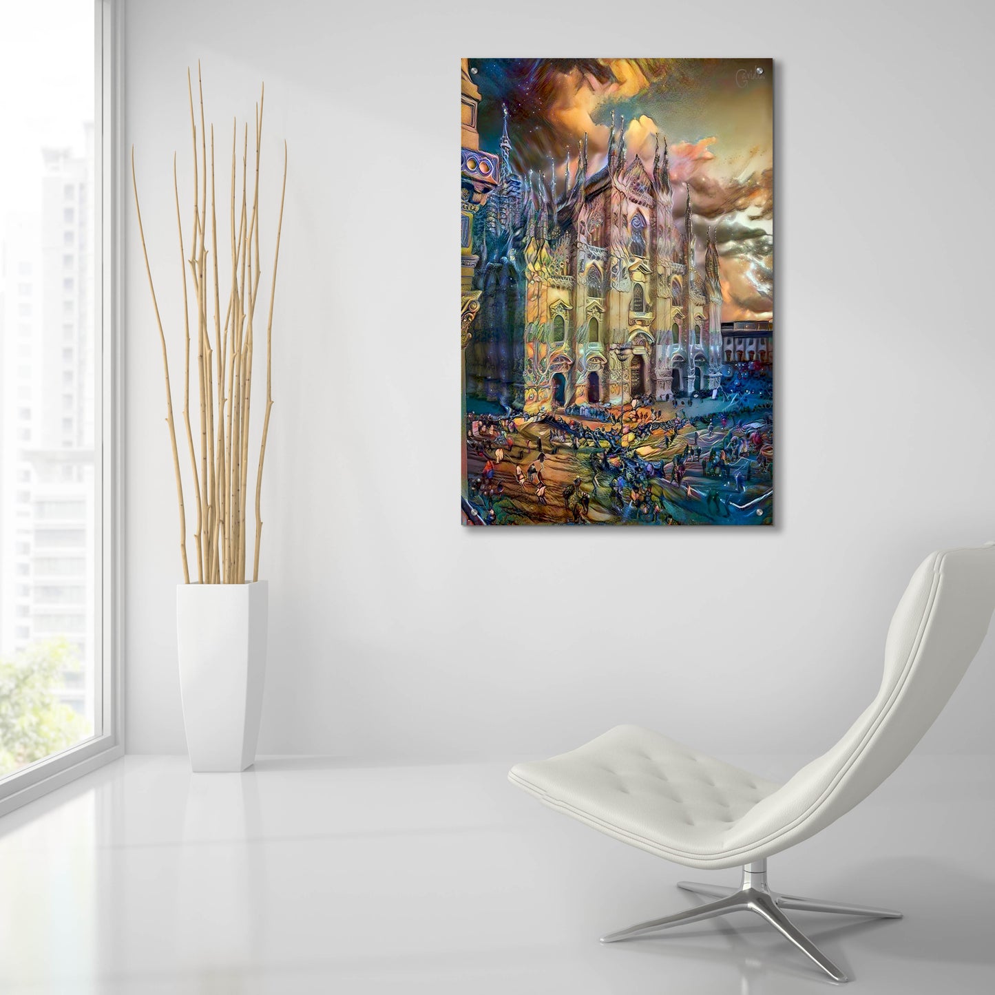 Epic Art 'Milan Italy Domm Cathedral' by Pedro Gavidia, Acrylic Glass Wall Art,24x36