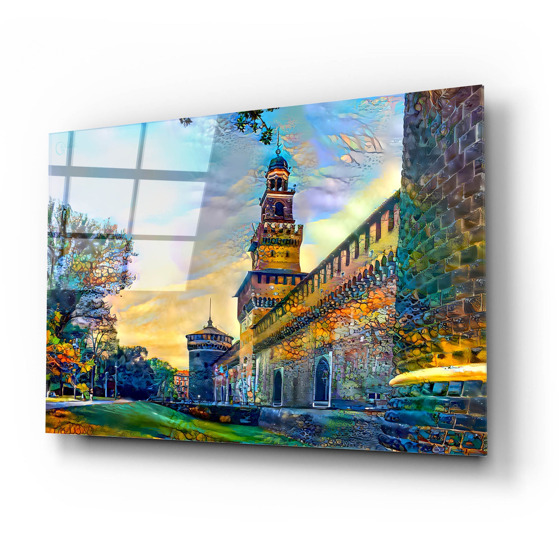 Epic Art 'Milan Italy Castello Sforzesco' by Pedro Gavidia, Acrylic Glass Wall Art,24x16