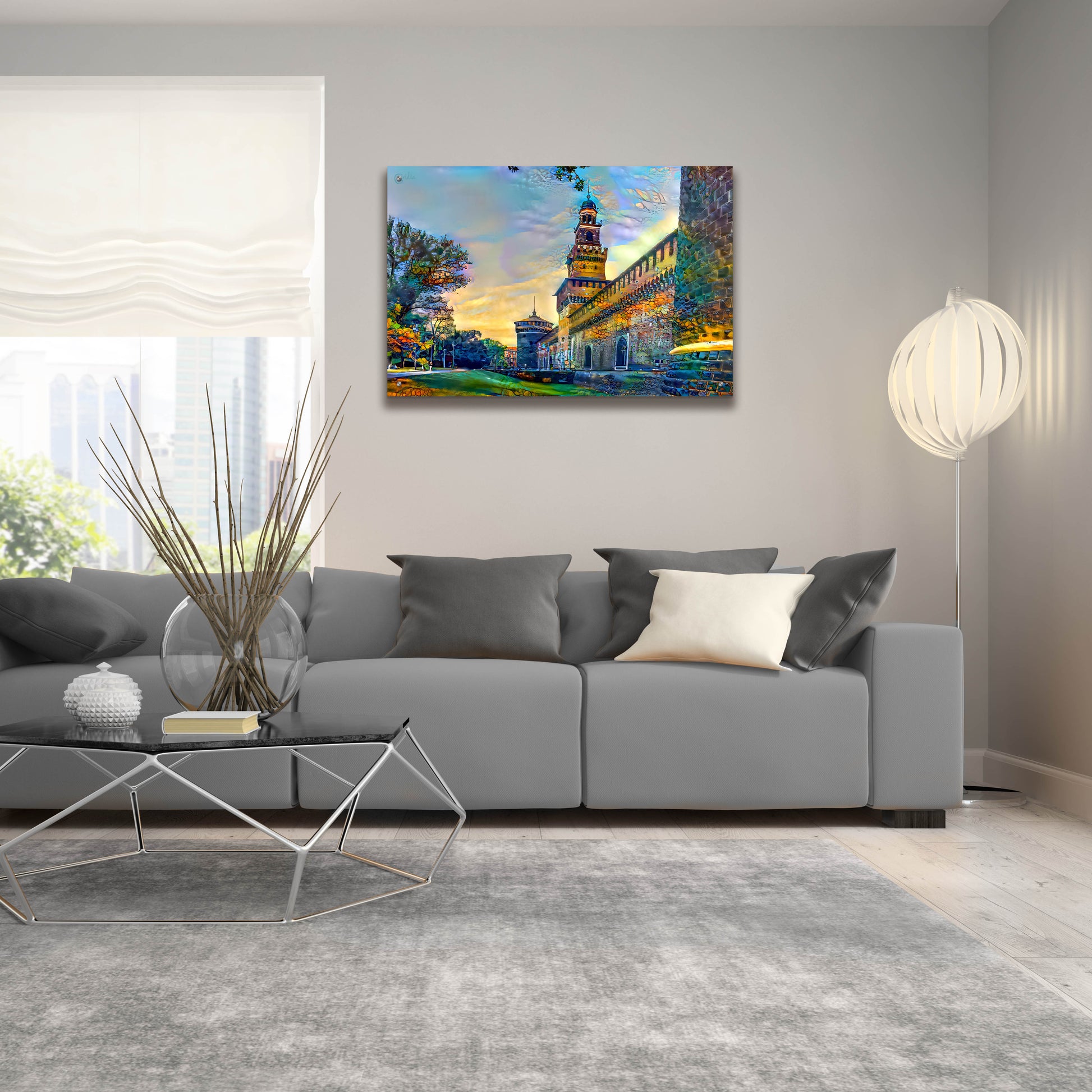 Epic Art 'Milan Italy Castello Sforzesco' by Pedro Gavidia, Acrylic Glass Wall Art,36x24