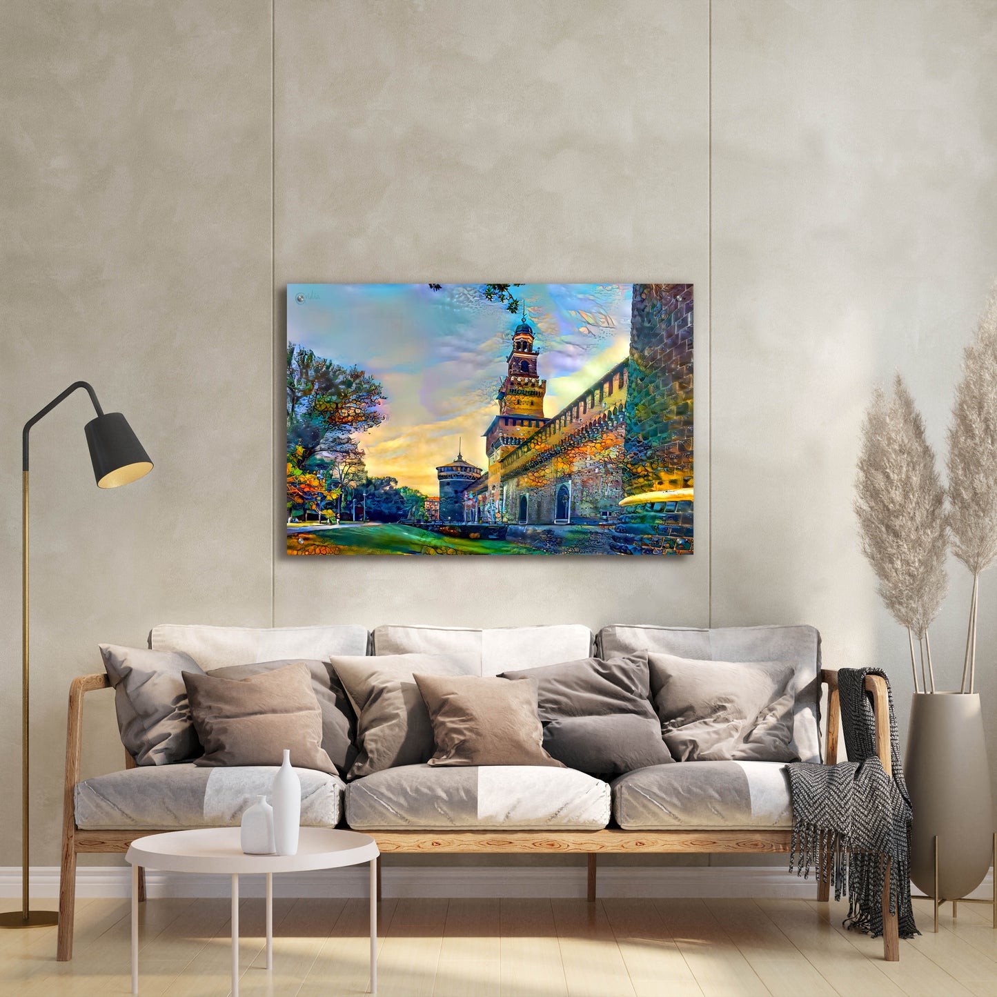 Epic Art 'Milan Italy Castello Sforzesco' by Pedro Gavidia, Acrylic Glass Wall Art,36x24
