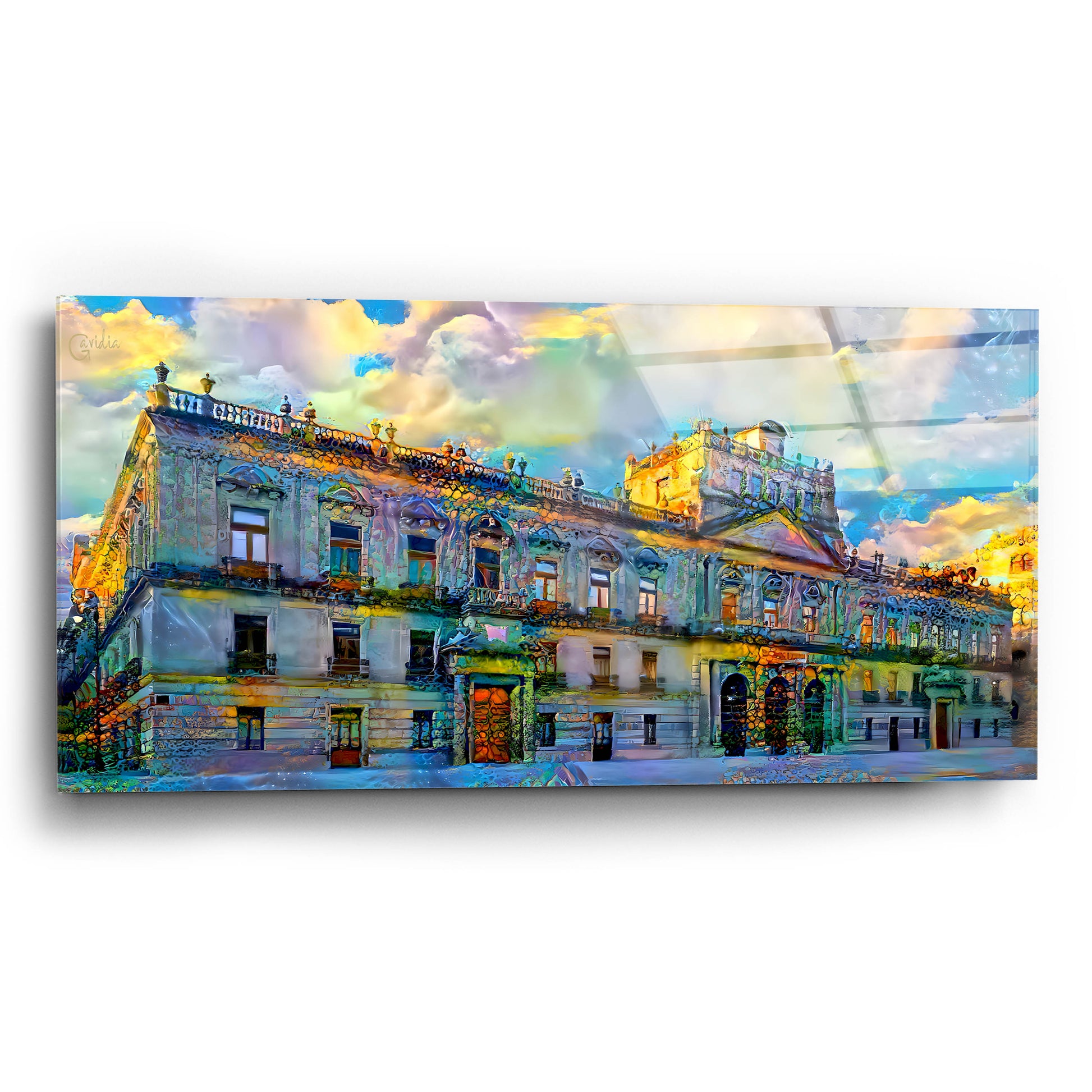 Epic Art 'Mexico City Palace of Mines' by Pedro Gavidia, Acrylic Glass Wall Art,24x12