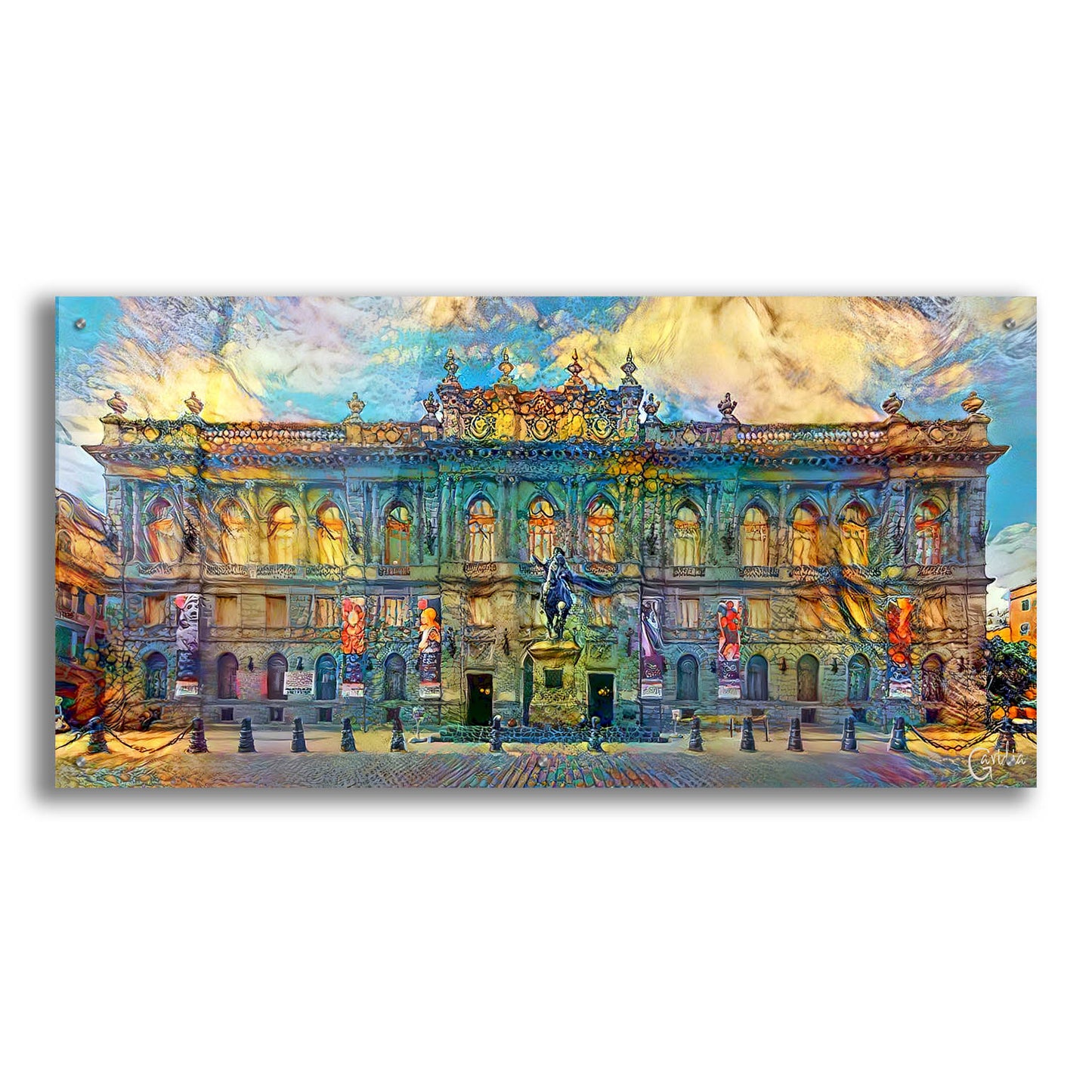 Epic Art 'Mexico City National Museum of Art' by Pedro Gavidia, Acrylic Glass Wall Art,48x24