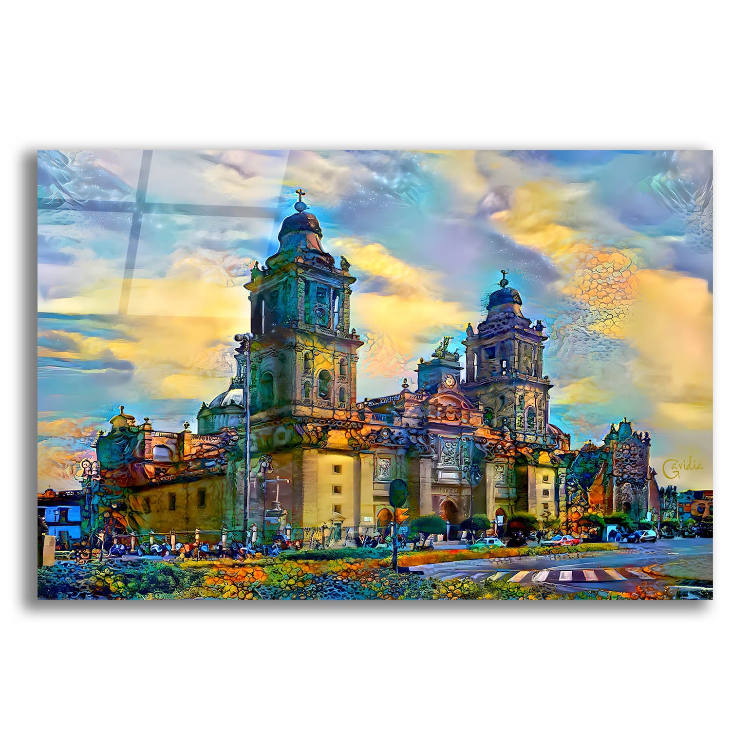 Epic Art 'Mexico City Metropolitan Cathedral' by Pedro Gavidia, Acrylic Glass Wall Art,24x16