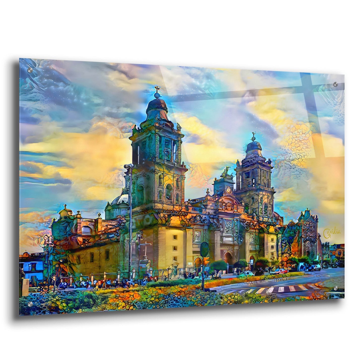 Epic Art 'Mexico City Metropolitan Cathedral' by Pedro Gavidia, Acrylic Glass Wall Art,36x24