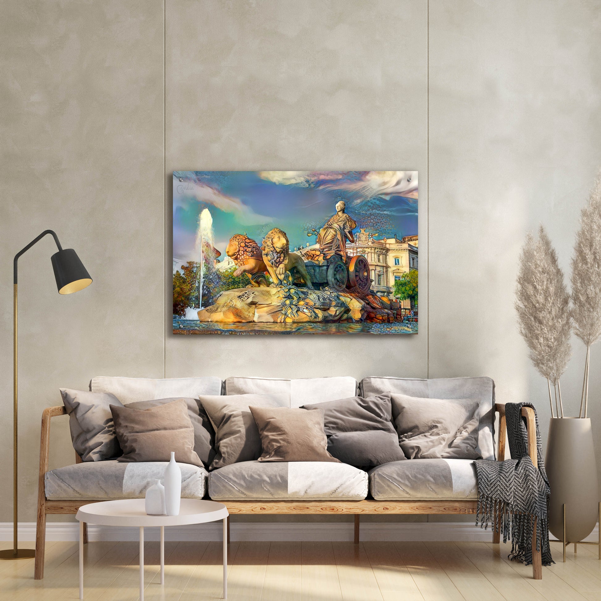 Epic Art 'Madrid Spain Cibeles Fountain' by Pedro Gavidia, Acrylic Glass Wall Art,36x24