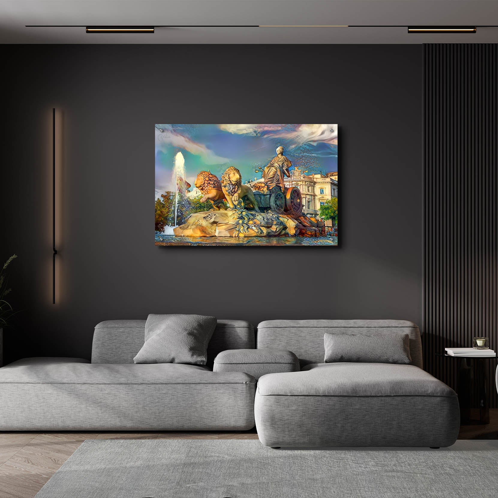 Epic Art 'Madrid Spain Cibeles Fountain' by Pedro Gavidia, Acrylic Glass Wall Art,36x24