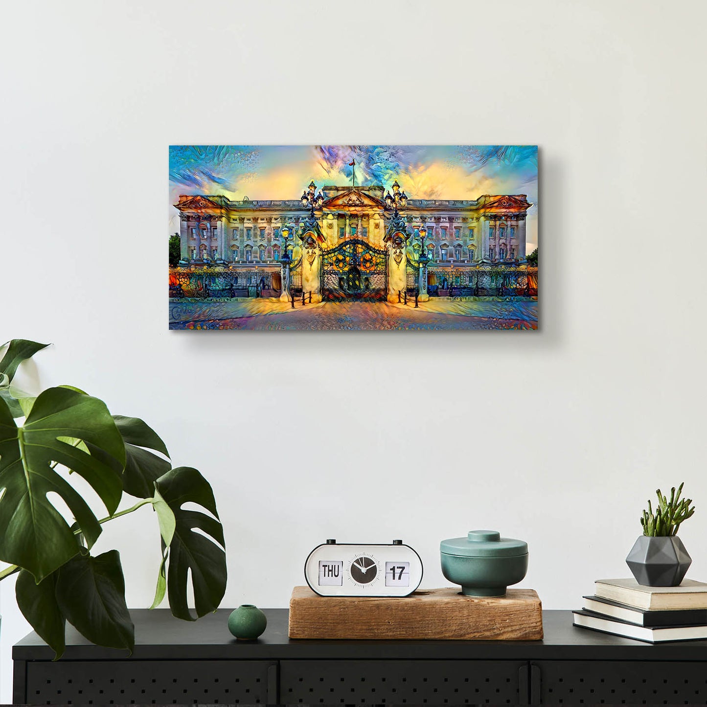 Epic Art 'London England Buckingham Palace' by Pedro Gavidia, Acrylic Glass Wall Art,24x12