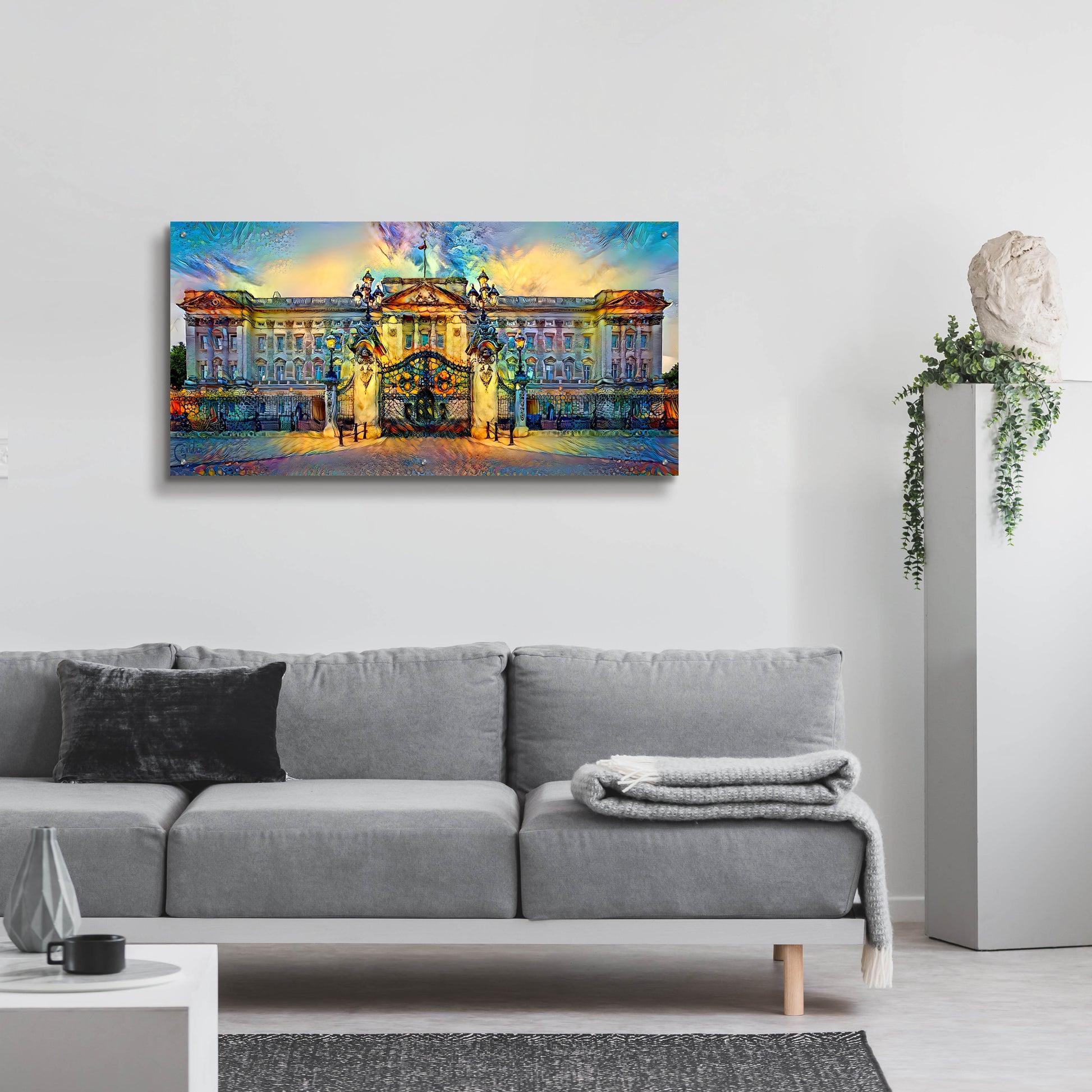 Epic Art 'London England Buckingham Palace' by Pedro Gavidia, Acrylic Glass Wall Art,48x24