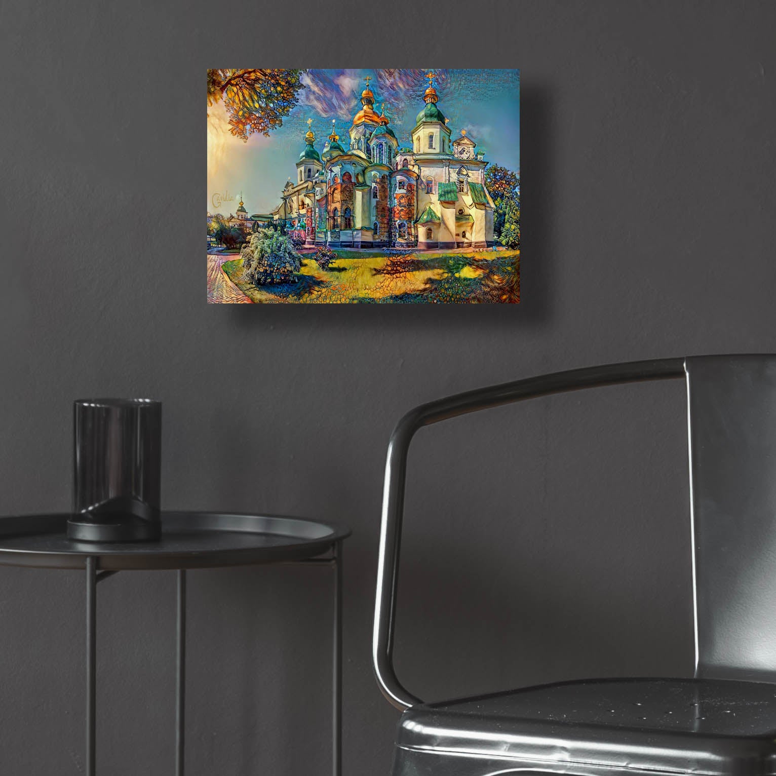 Epic Art 'Kyiv Ukraine Saint Sophia Cathedral' by Pedro Gavidia, Acrylic Glass Wall Art,16x12