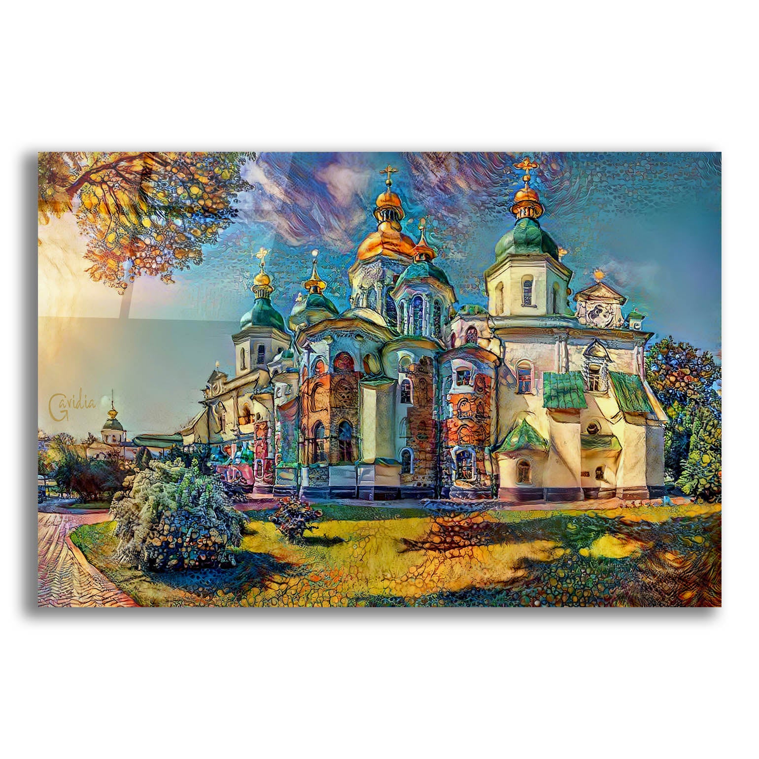 Epic Art 'Kyiv Ukraine Saint Sophia Cathedral' by Pedro Gavidia, Acrylic Glass Wall Art,16x12