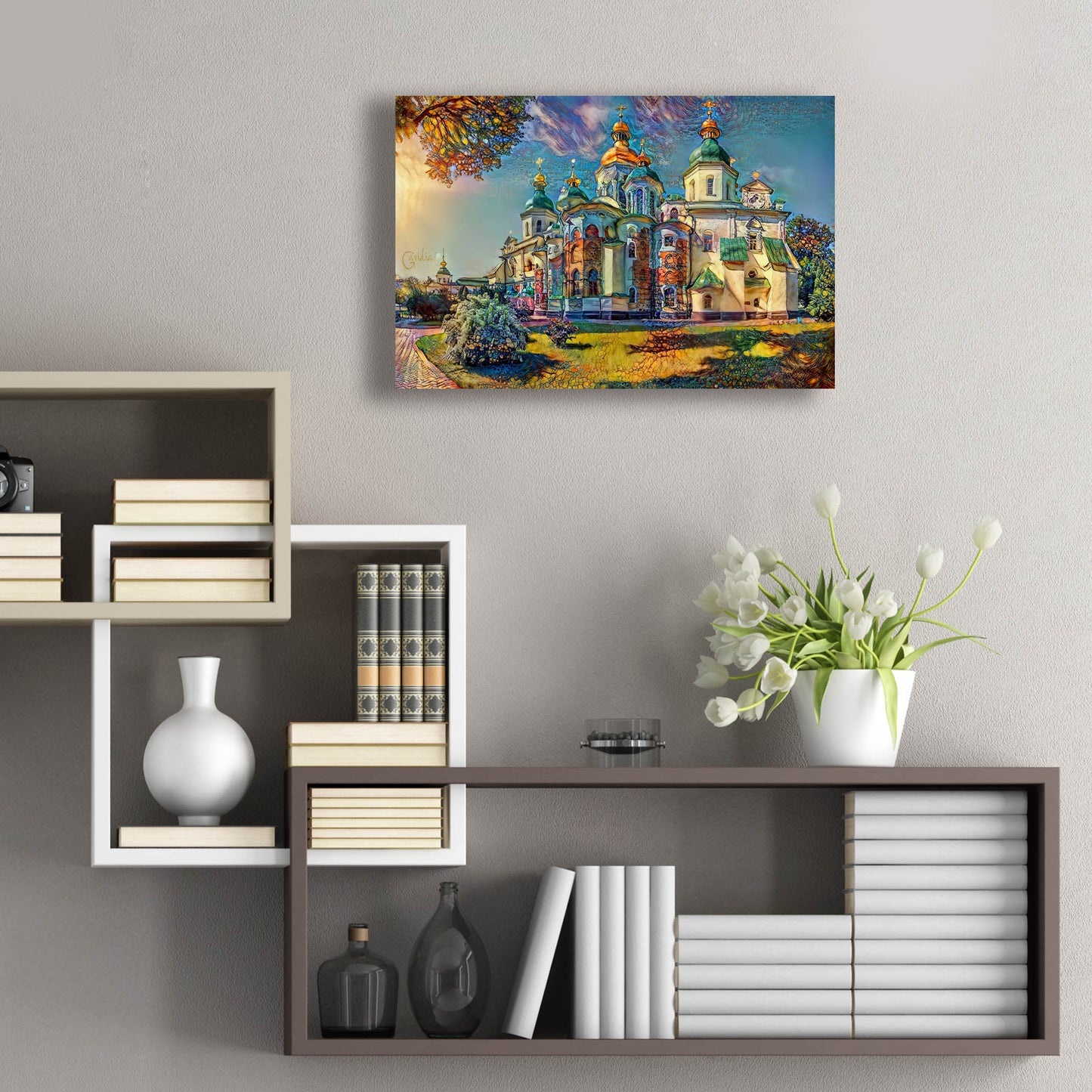 Epic Art 'Kyiv Ukraine Saint Sophia Cathedral' by Pedro Gavidia, Acrylic Glass Wall Art,24x16