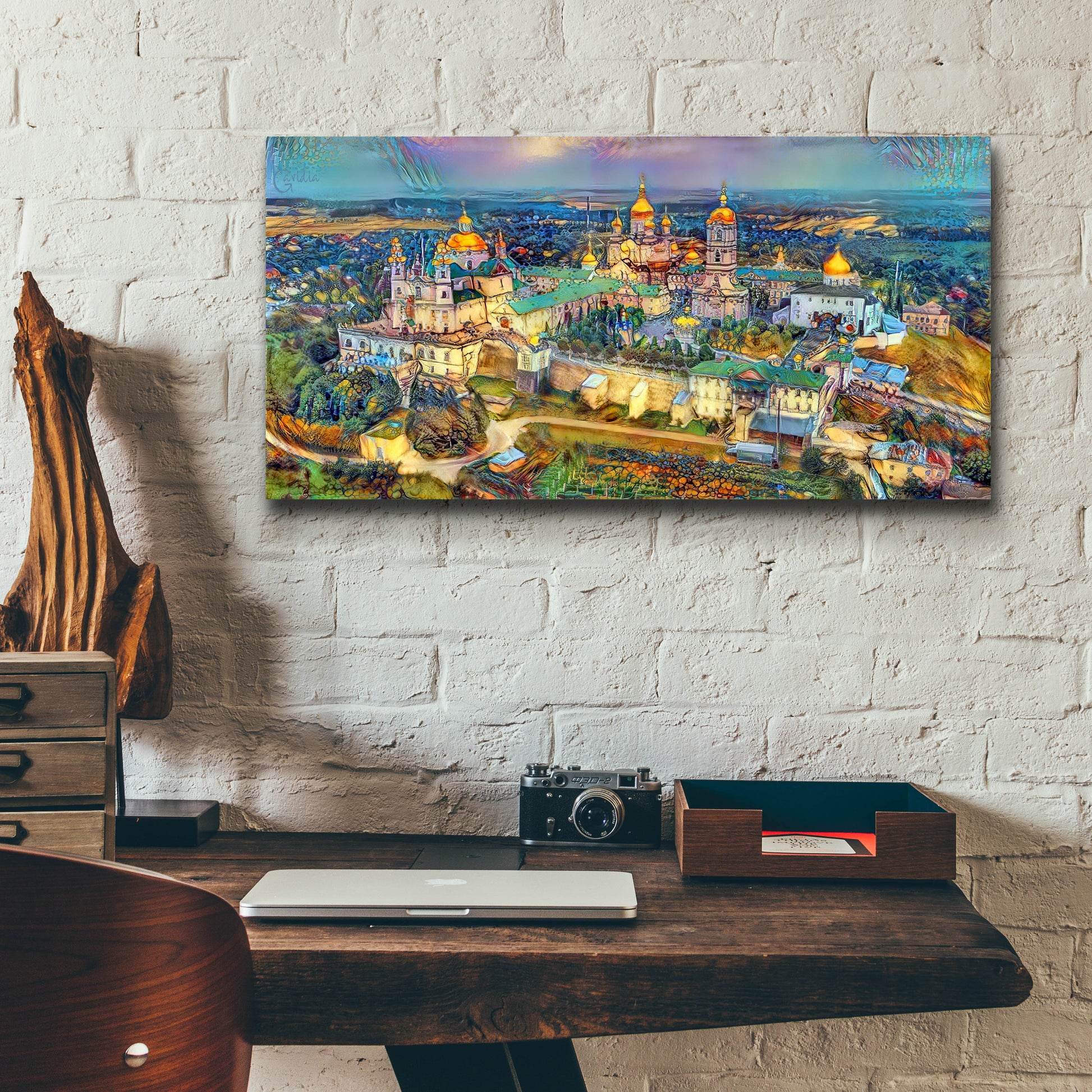 Epic Art 'Kyiv Ukraine Kyiv Pechersk Lavra Monastery of the Caves' by Pedro Gavidia, Acrylic Glass Wall Art,24x12