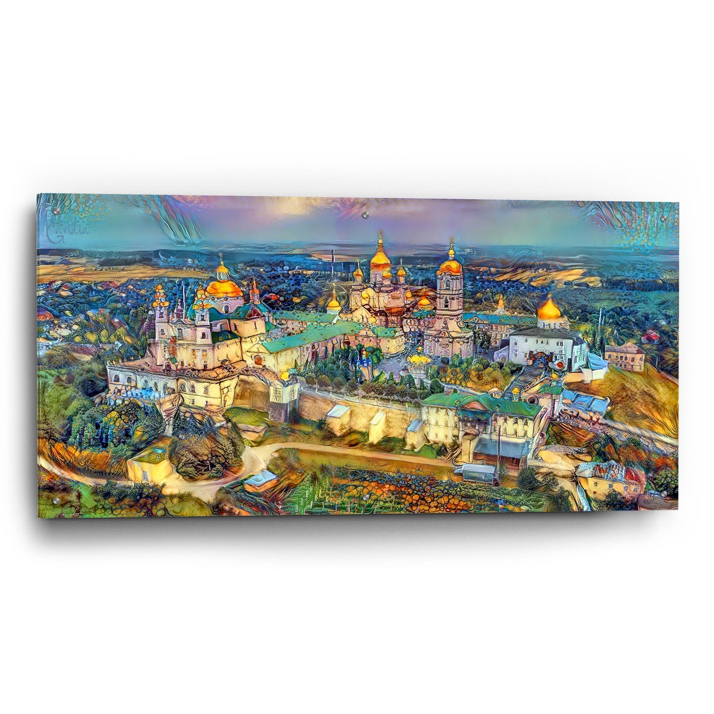 Epic Art 'Kyiv Ukraine Kyiv Pechersk Lavra Monastery of the Caves' by Pedro Gavidia, Acrylic Glass Wall Art,48x24