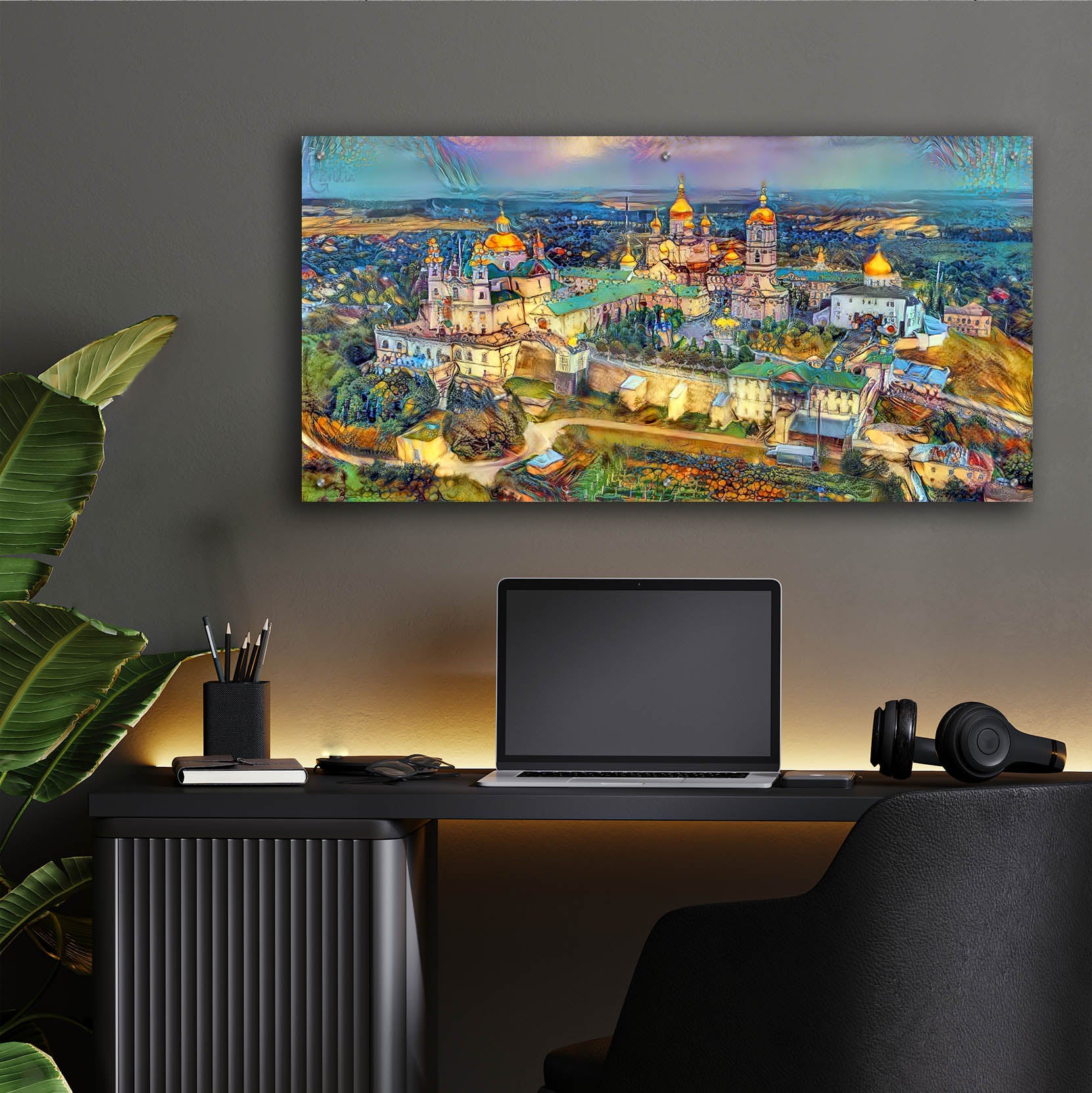 Epic Art 'Kyiv Ukraine Kyiv Pechersk Lavra Monastery of the Caves' by Pedro Gavidia, Acrylic Glass Wall Art,48x24