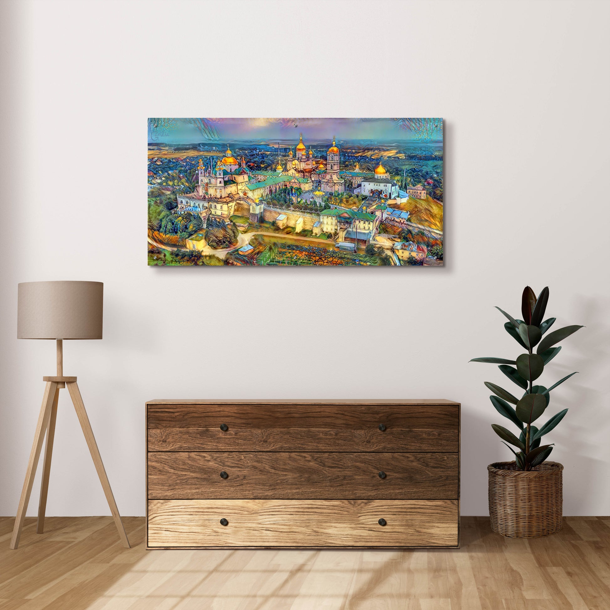 Epic Art 'Kyiv Ukraine Kyiv Pechersk Lavra Monastery of the Caves' by Pedro Gavidia, Acrylic Glass Wall Art,48x24