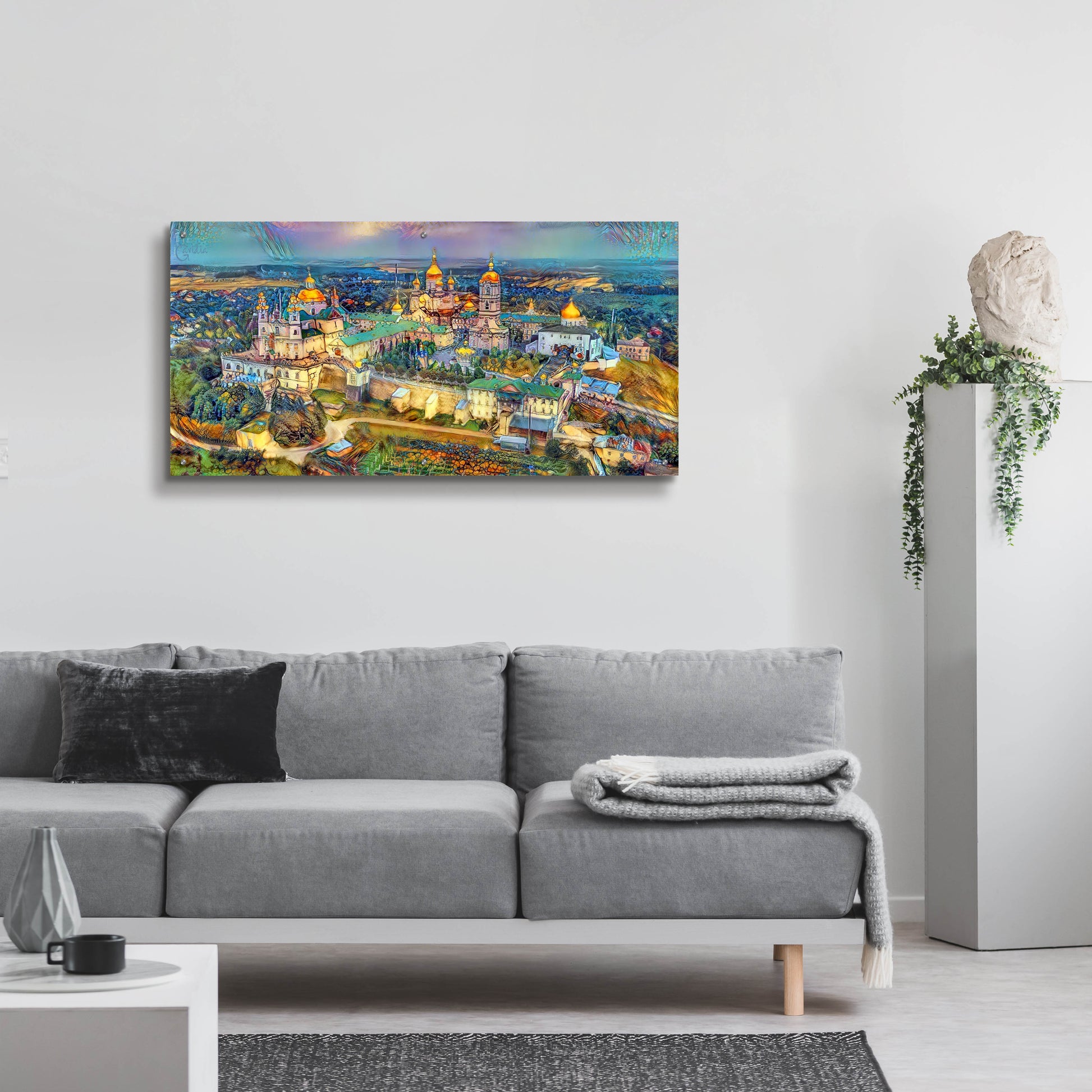 Epic Art 'Kyiv Ukraine Kyiv Pechersk Lavra Monastery of the Caves' by Pedro Gavidia, Acrylic Glass Wall Art,48x24