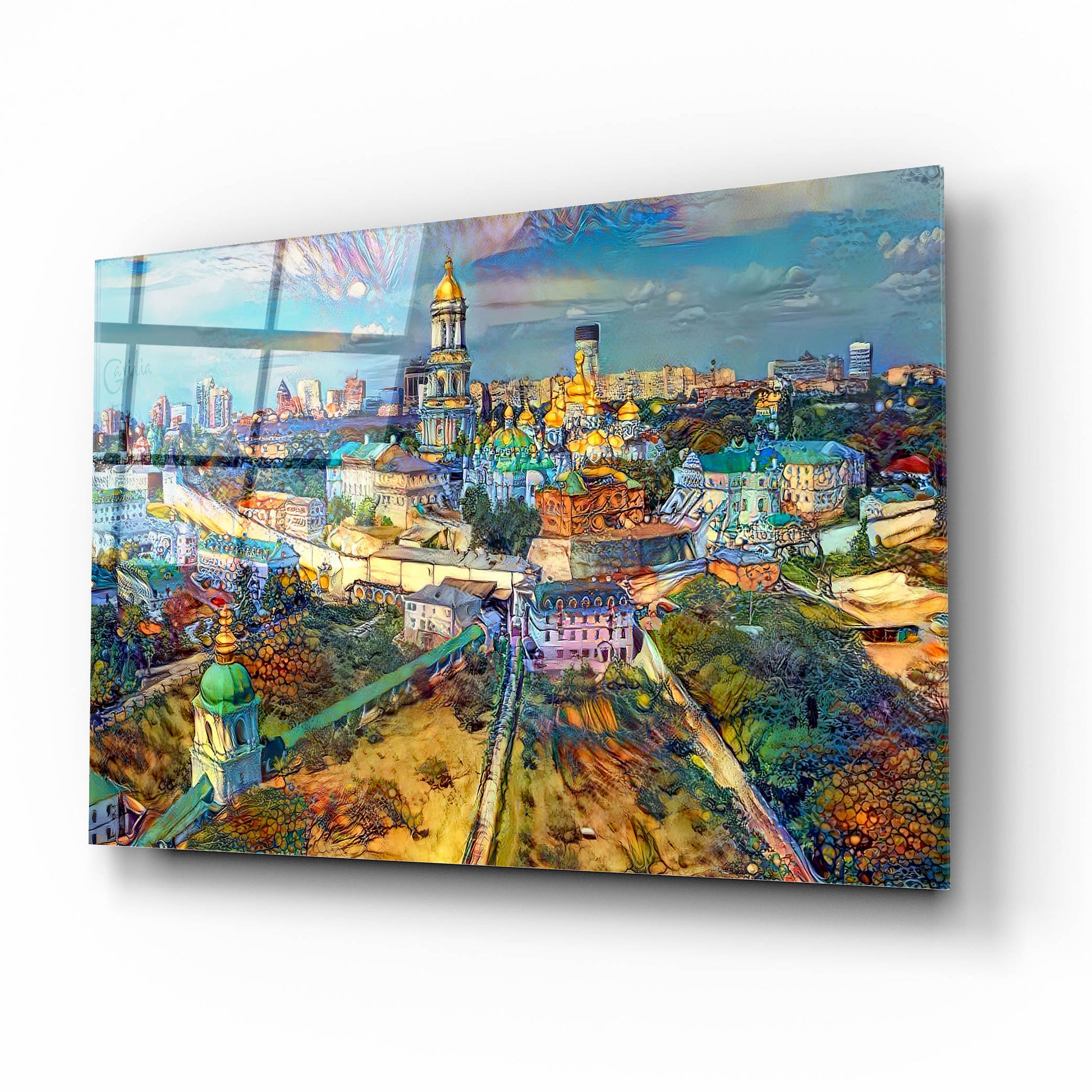 Epic Art 'Kyiv Ukraine City' by Pedro Gavidia, Acrylic Glass Wall Art,16x12