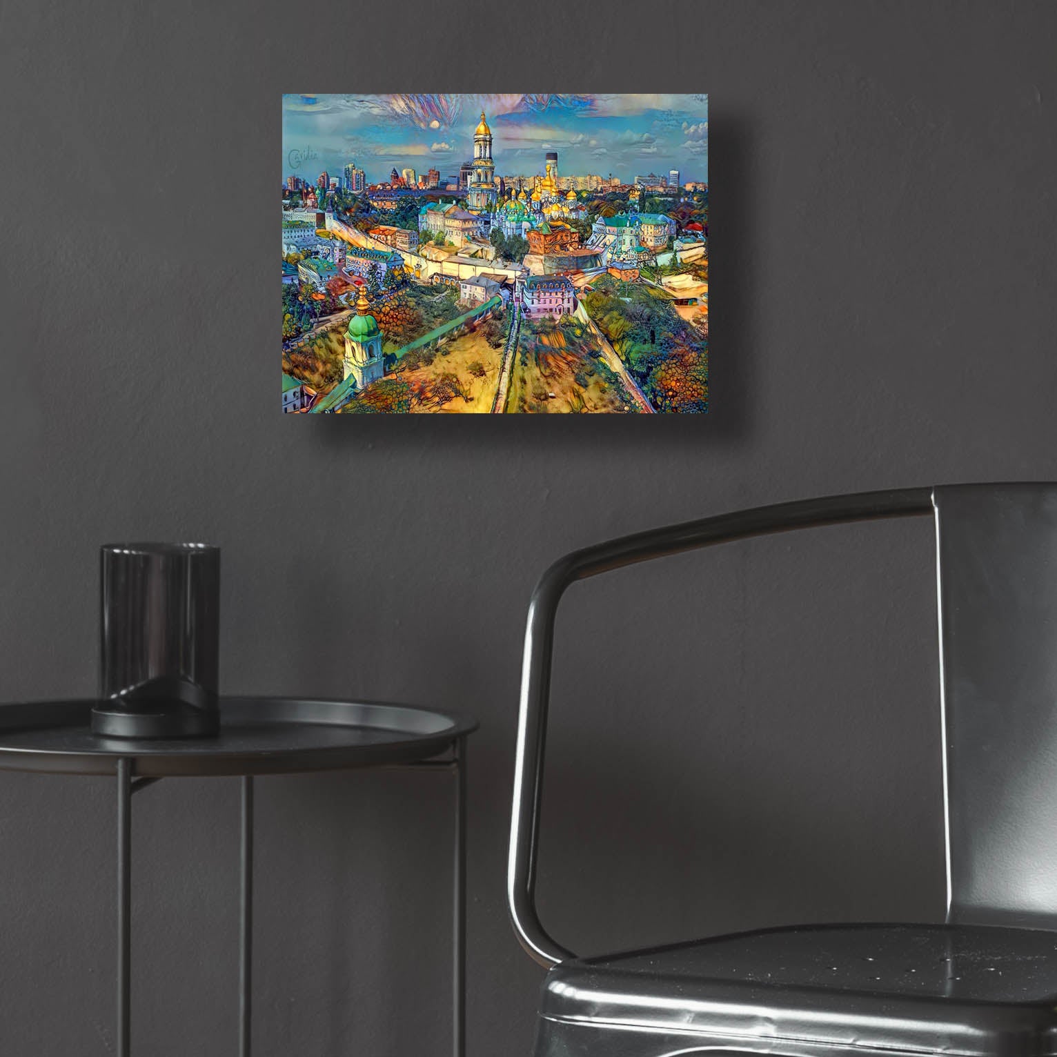 Epic Art 'Kyiv Ukraine City' by Pedro Gavidia, Acrylic Glass Wall Art,16x12