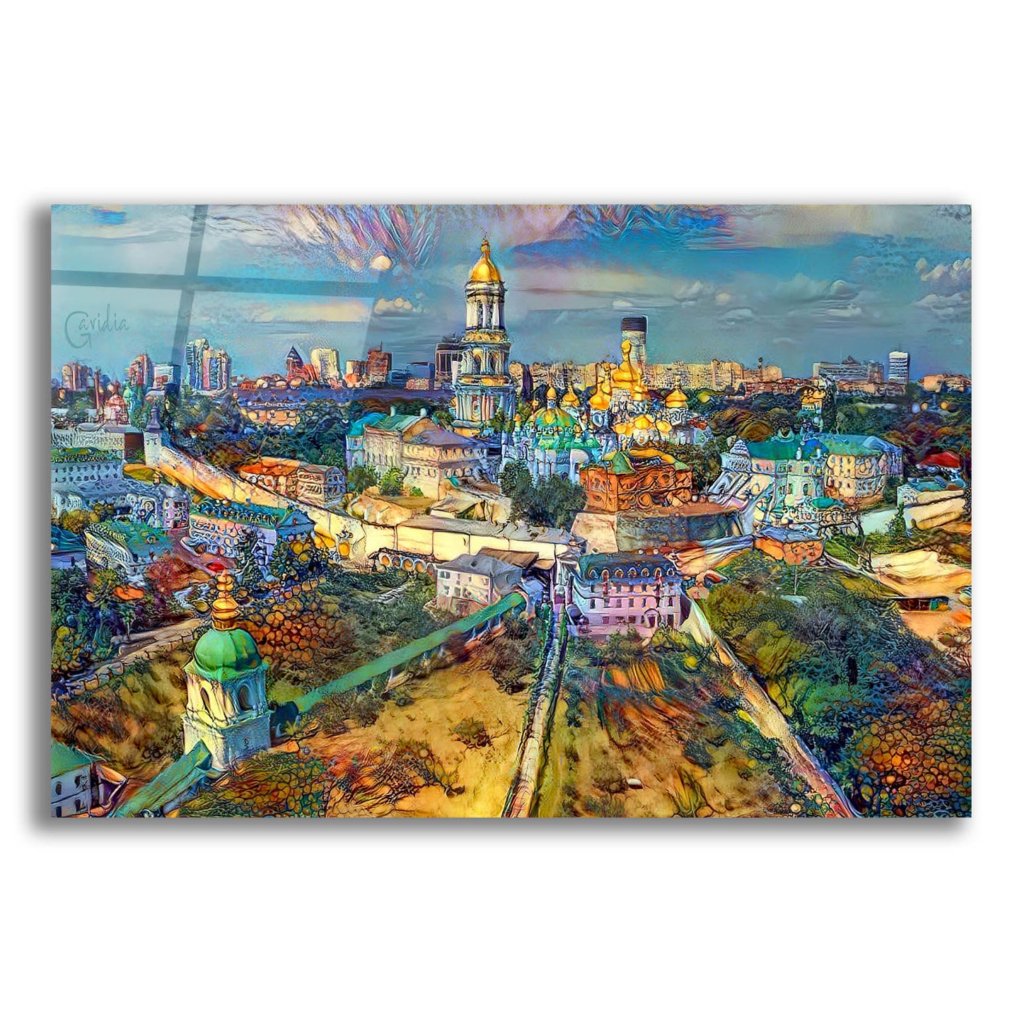 Epic Art 'Kyiv Ukraine City' by Pedro Gavidia, Acrylic Glass Wall Art,16x12