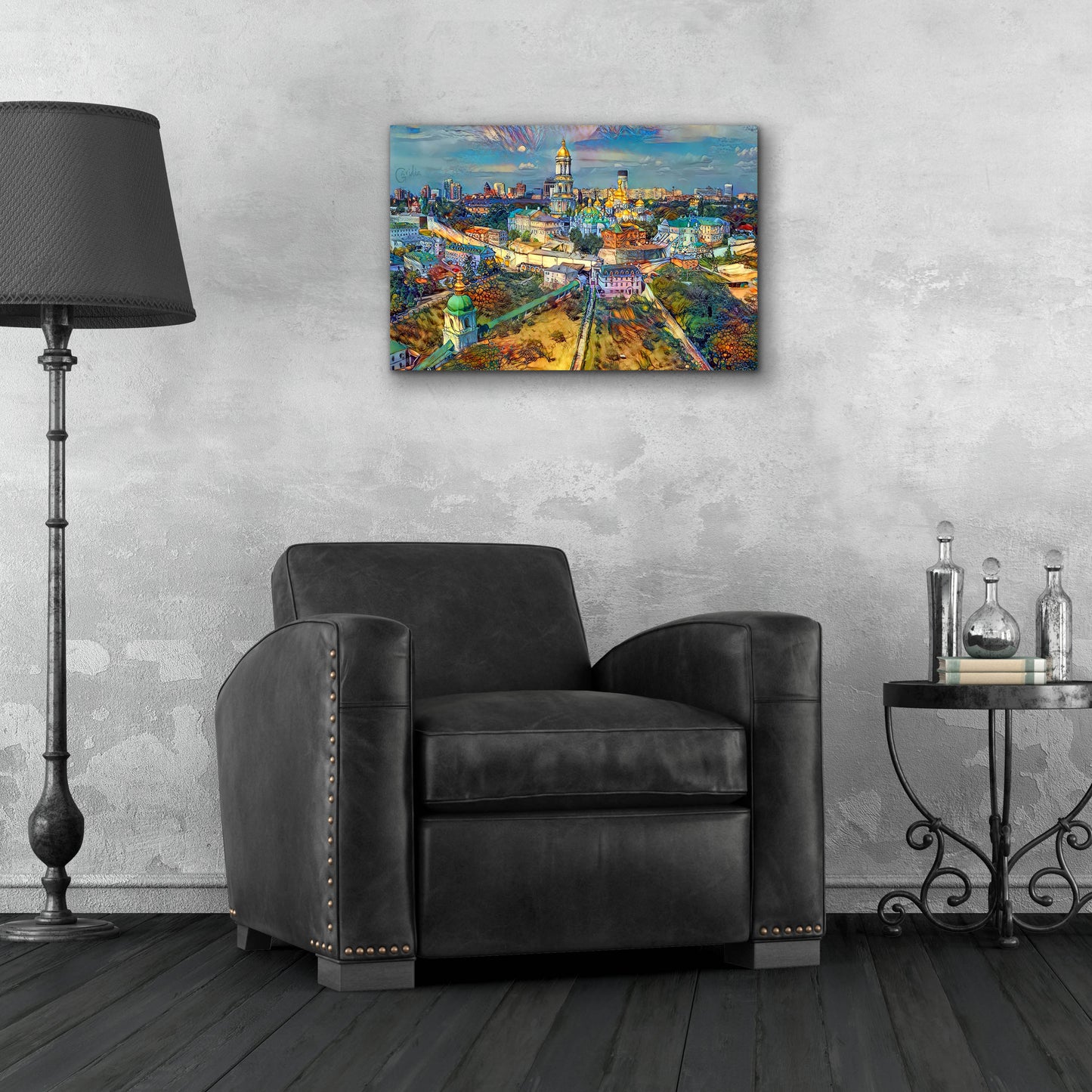 Epic Art 'Kyiv Ukraine City' by Pedro Gavidia, Acrylic Glass Wall Art,24x16