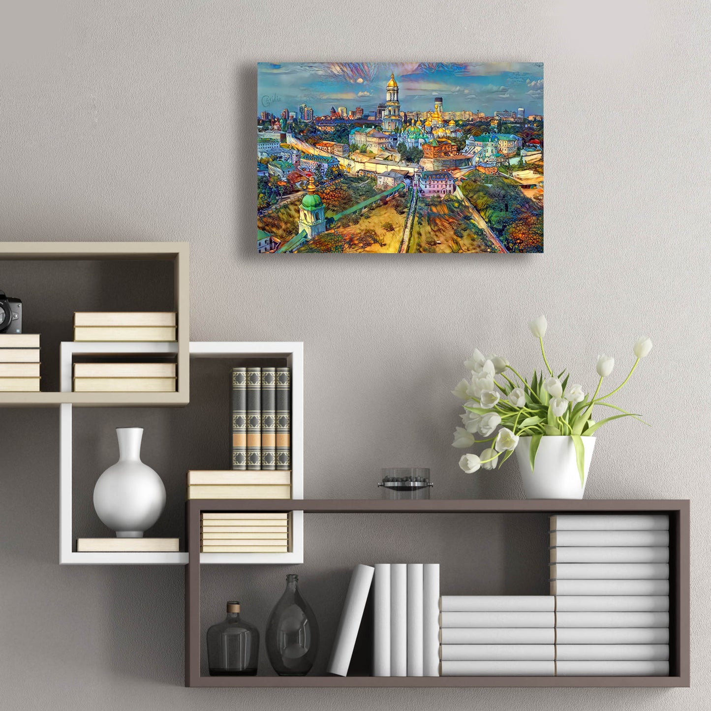 Epic Art 'Kyiv Ukraine City' by Pedro Gavidia, Acrylic Glass Wall Art,24x16