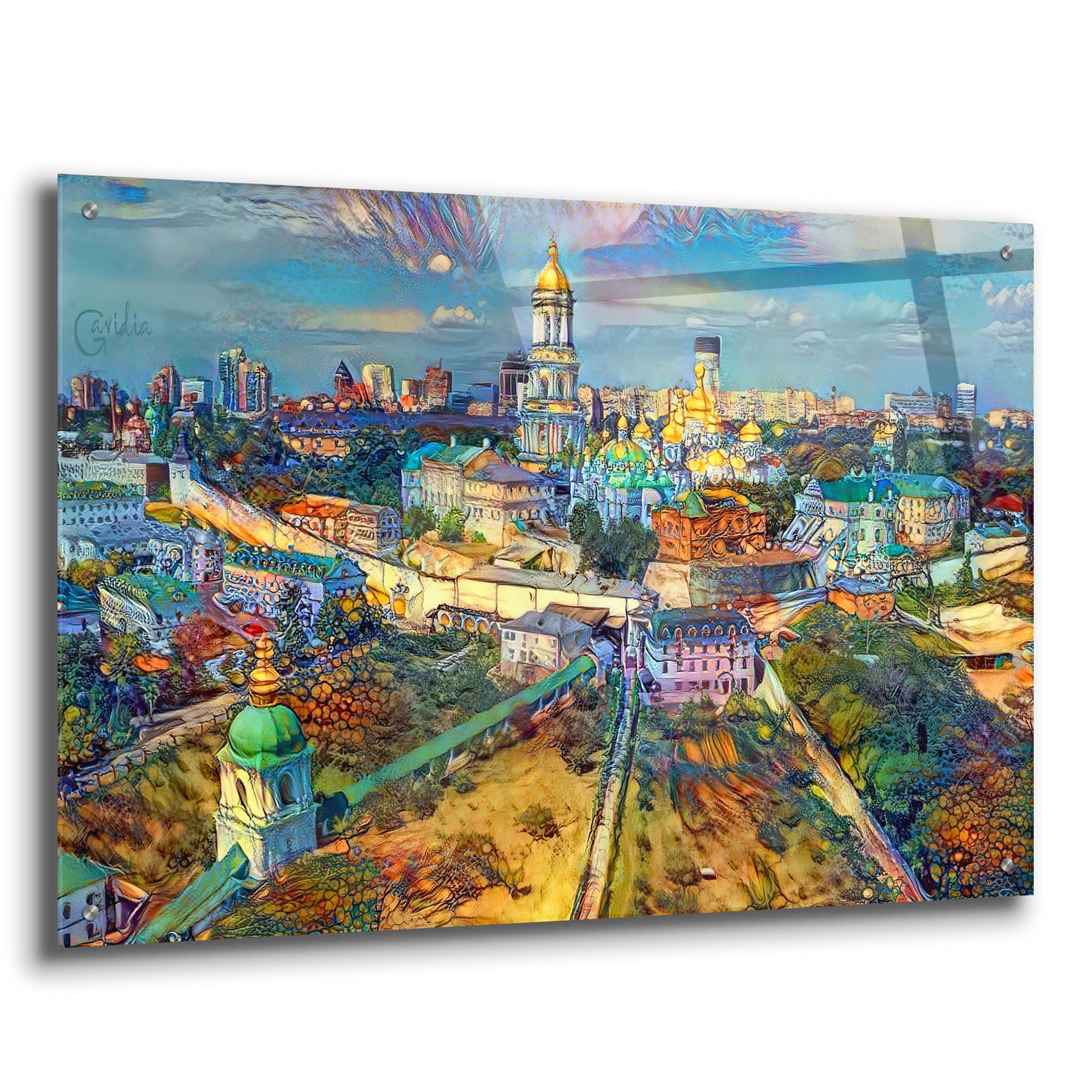 Epic Art 'Kyiv Ukraine City' by Pedro Gavidia, Acrylic Glass Wall Art,36x24