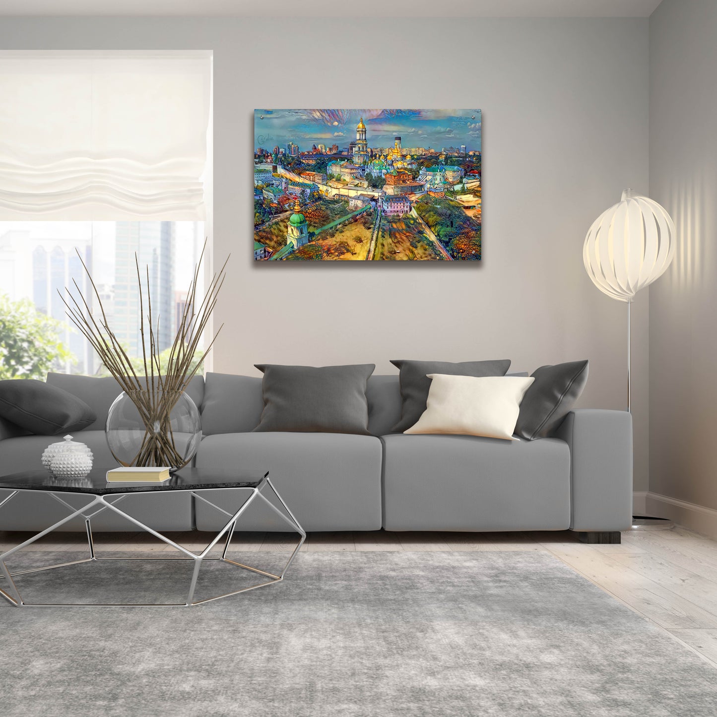 Epic Art 'Kyiv Ukraine City' by Pedro Gavidia, Acrylic Glass Wall Art,36x24