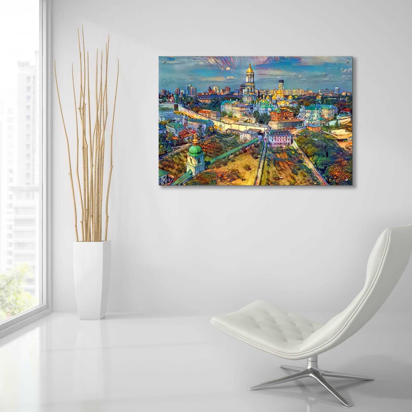 Epic Art 'Kyiv Ukraine City' by Pedro Gavidia, Acrylic Glass Wall Art,36x24