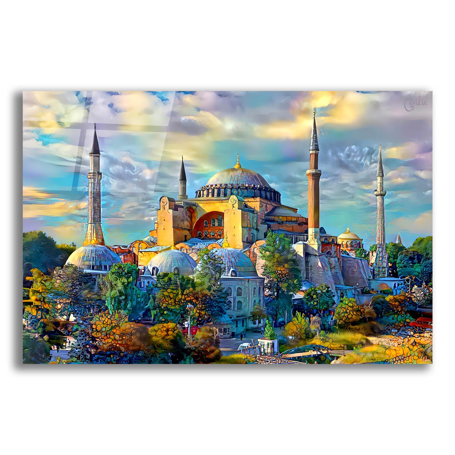Epic Art 'Istanbul Turkey Hagia Sophia' by Pedro Gavidia, Acrylic Glass Wall Art,16x12