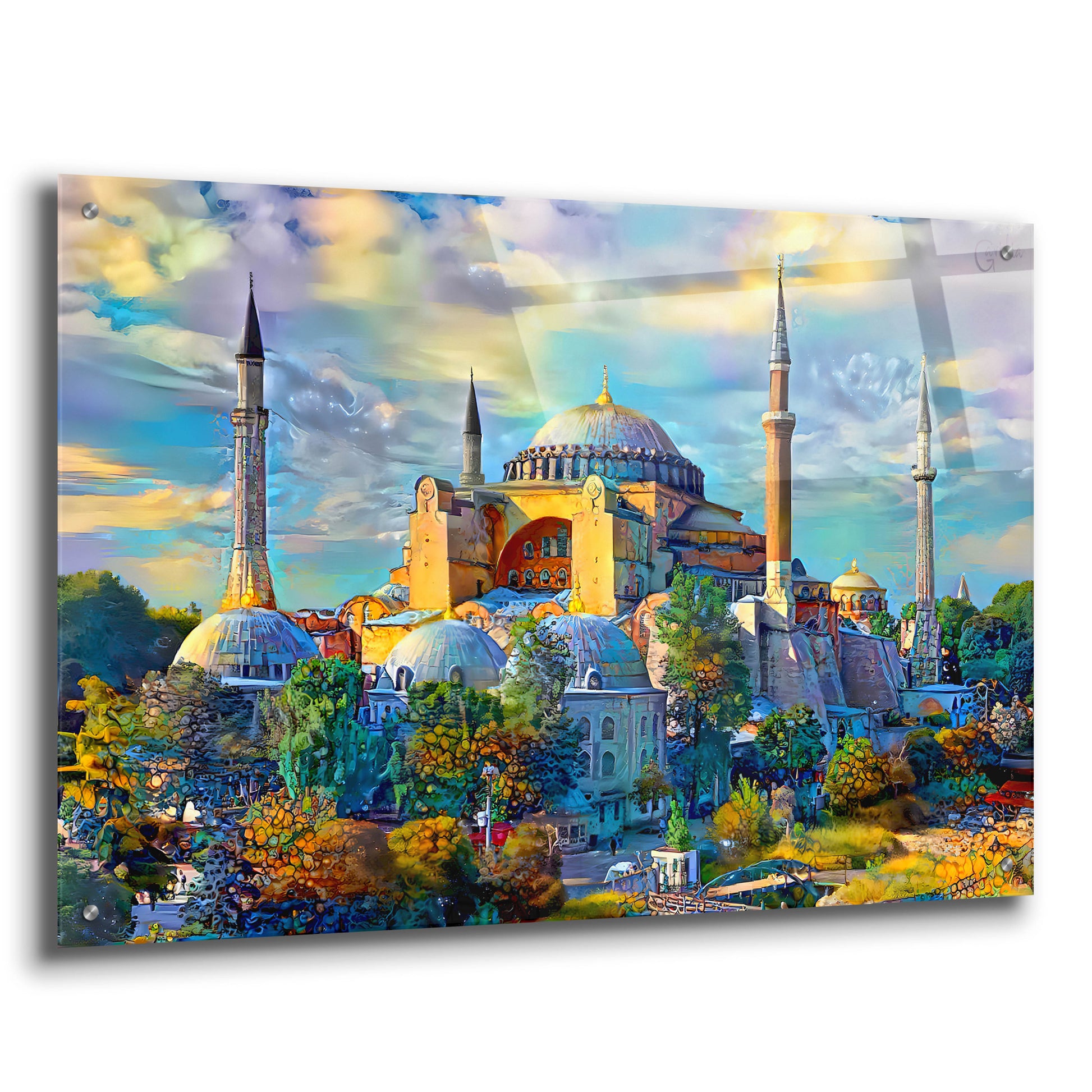 Epic Art 'Istanbul Turkey Hagia Sophia' by Pedro Gavidia, Acrylic Glass Wall Art,36x24