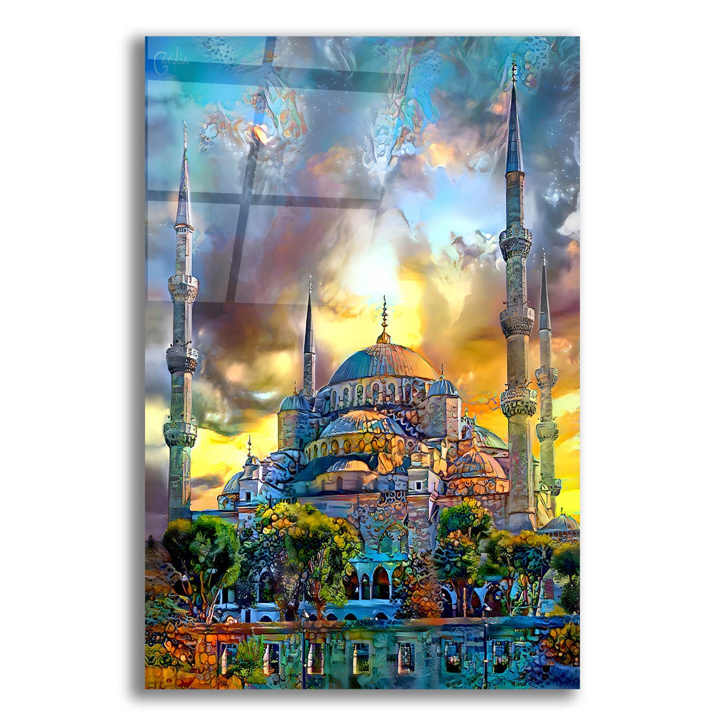 Epic Art 'Istanbul Turkey Blue Mosque' by Pedro Gavidia, Acrylic Glass Wall Art,12x16