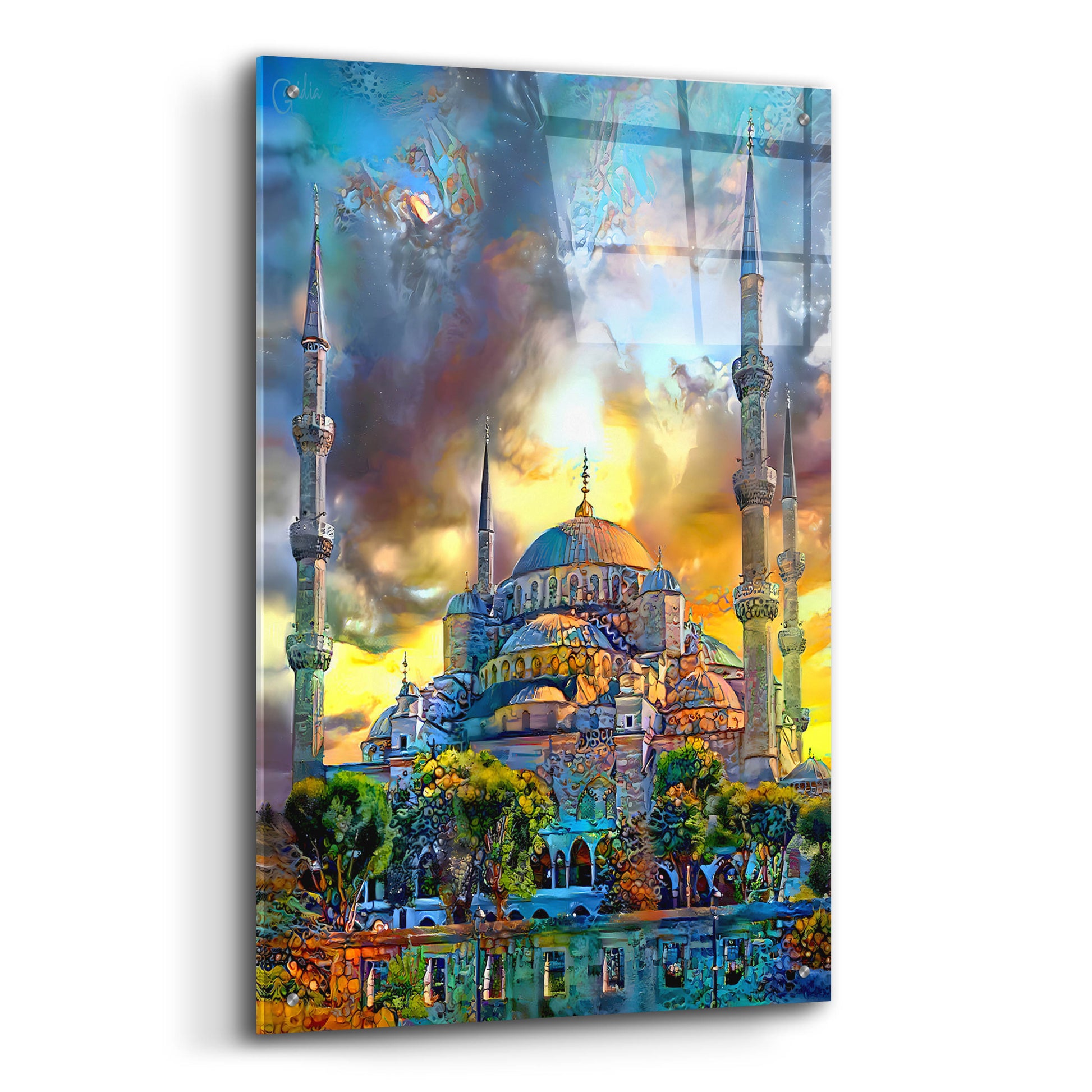 Epic Art 'Istanbul Turkey Blue Mosque' by Pedro Gavidia, Acrylic Glass Wall Art,24x36