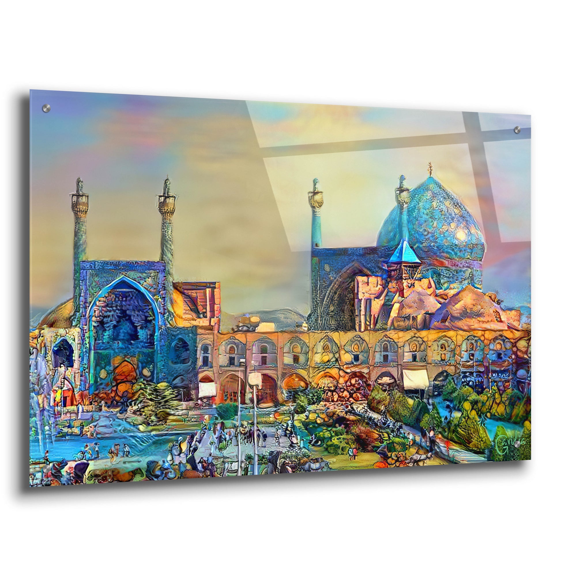 Epic Art 'Isfahan Iran Imam Khomeini Mosque' by Pedro Gavidia, Acrylic Glass Wall Art,36x24