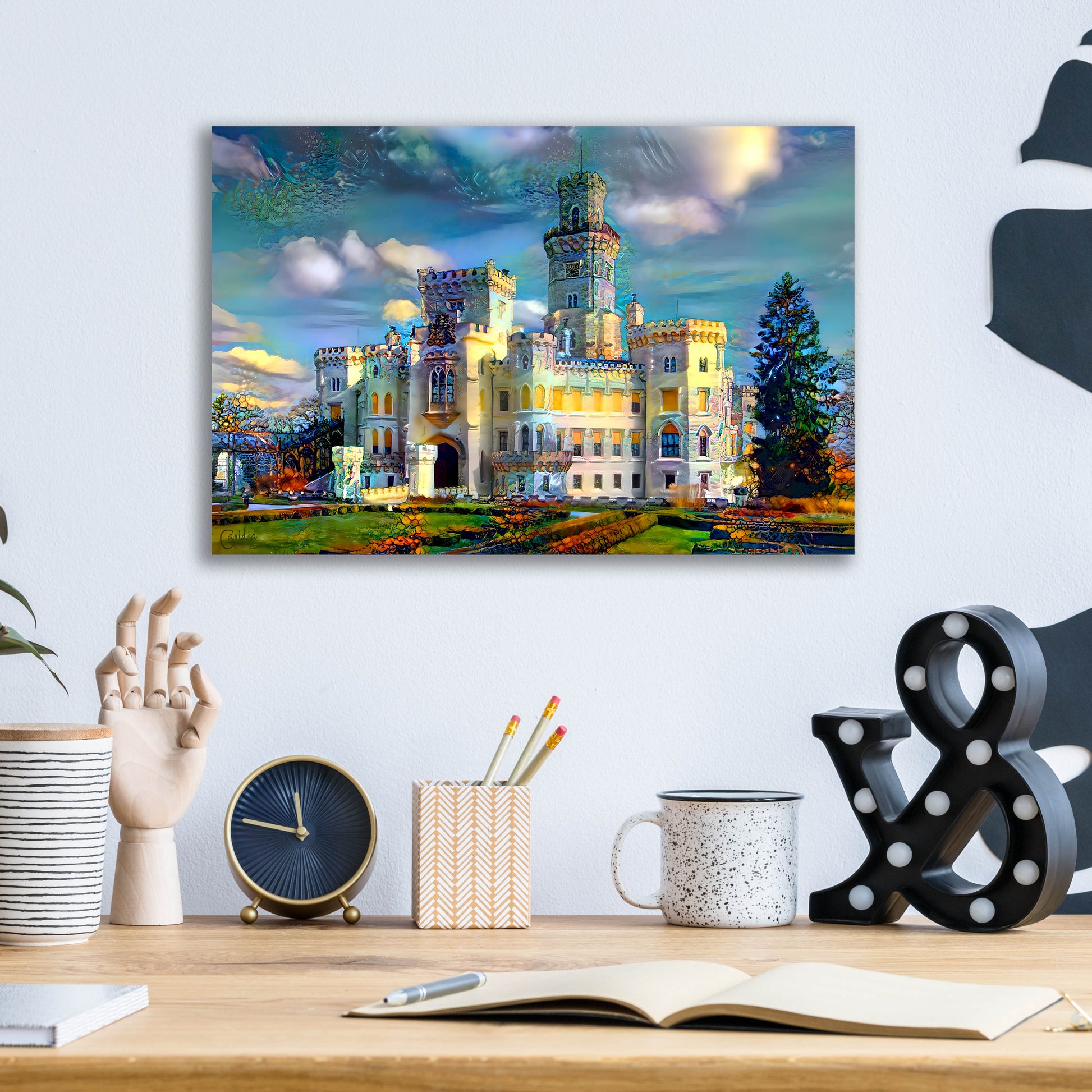 Epic Art 'Hluboka nad Vltavou Czech Republic Hluboka Castle' by Pedro Gavidia, Acrylic Glass Wall Art,16x12