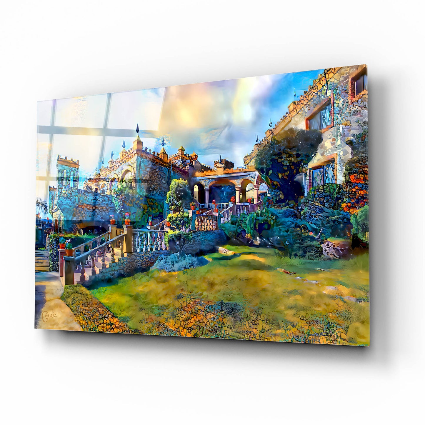 Epic Art 'Guanajuato Mexico Castillo de Santa Cecilia staircase' by Pedro Gavidia, Acrylic Glass Wall Art,16x12